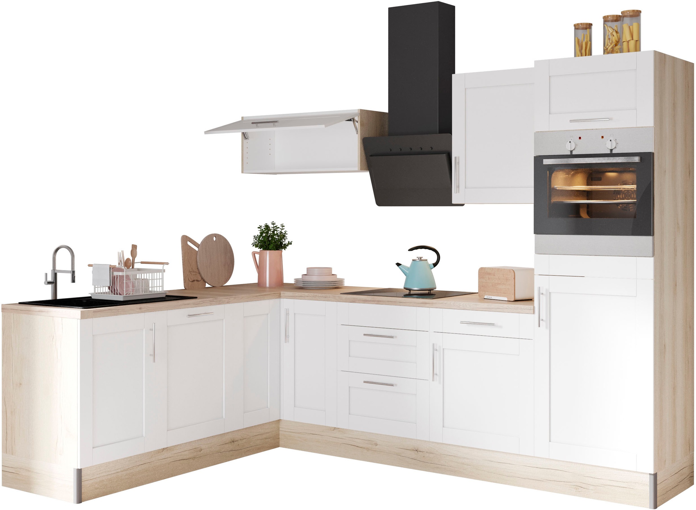 KOCHSTATION Küche »KS-Ahus«, 200 x 270 cm breit, wahlweise mit E-Geräten, S günstig online kaufen