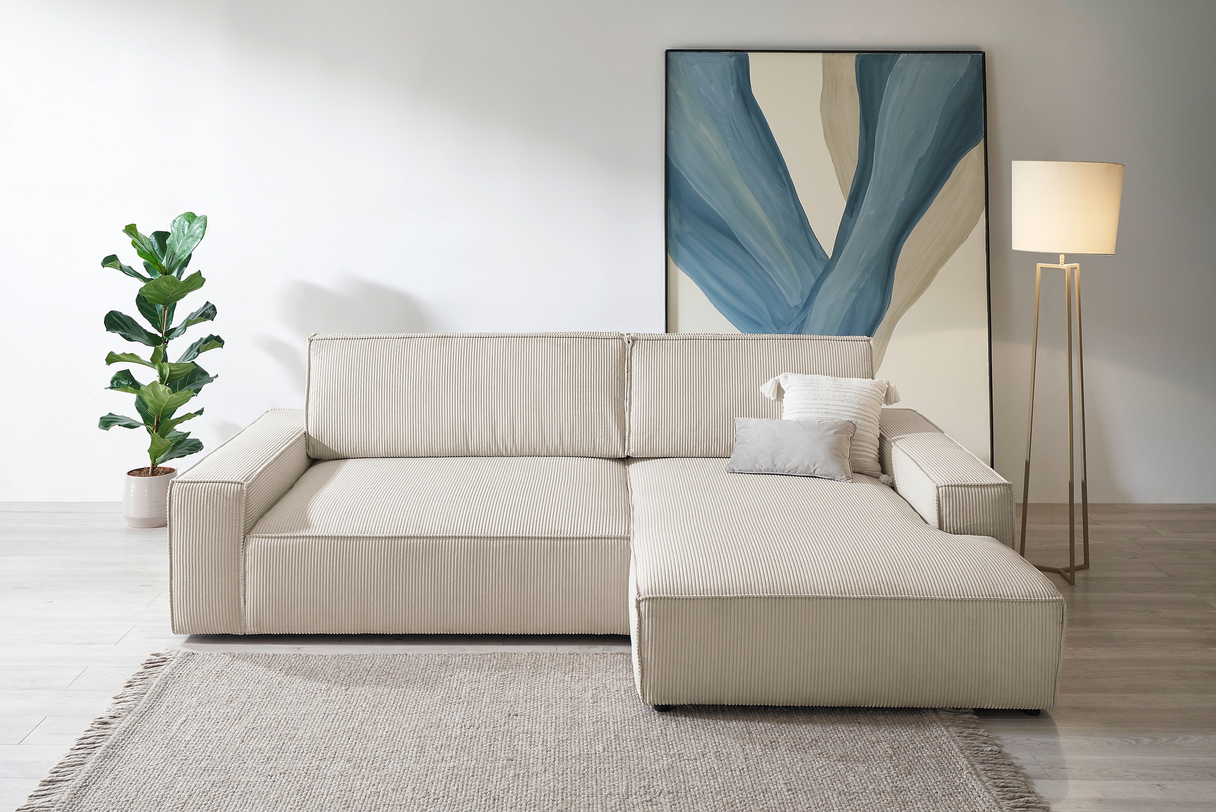 Home affaire Ecksofa »NEU: SHERWOOD XXL 284, Big-Sofa L-Form, tiefe Sitzflä günstig online kaufen