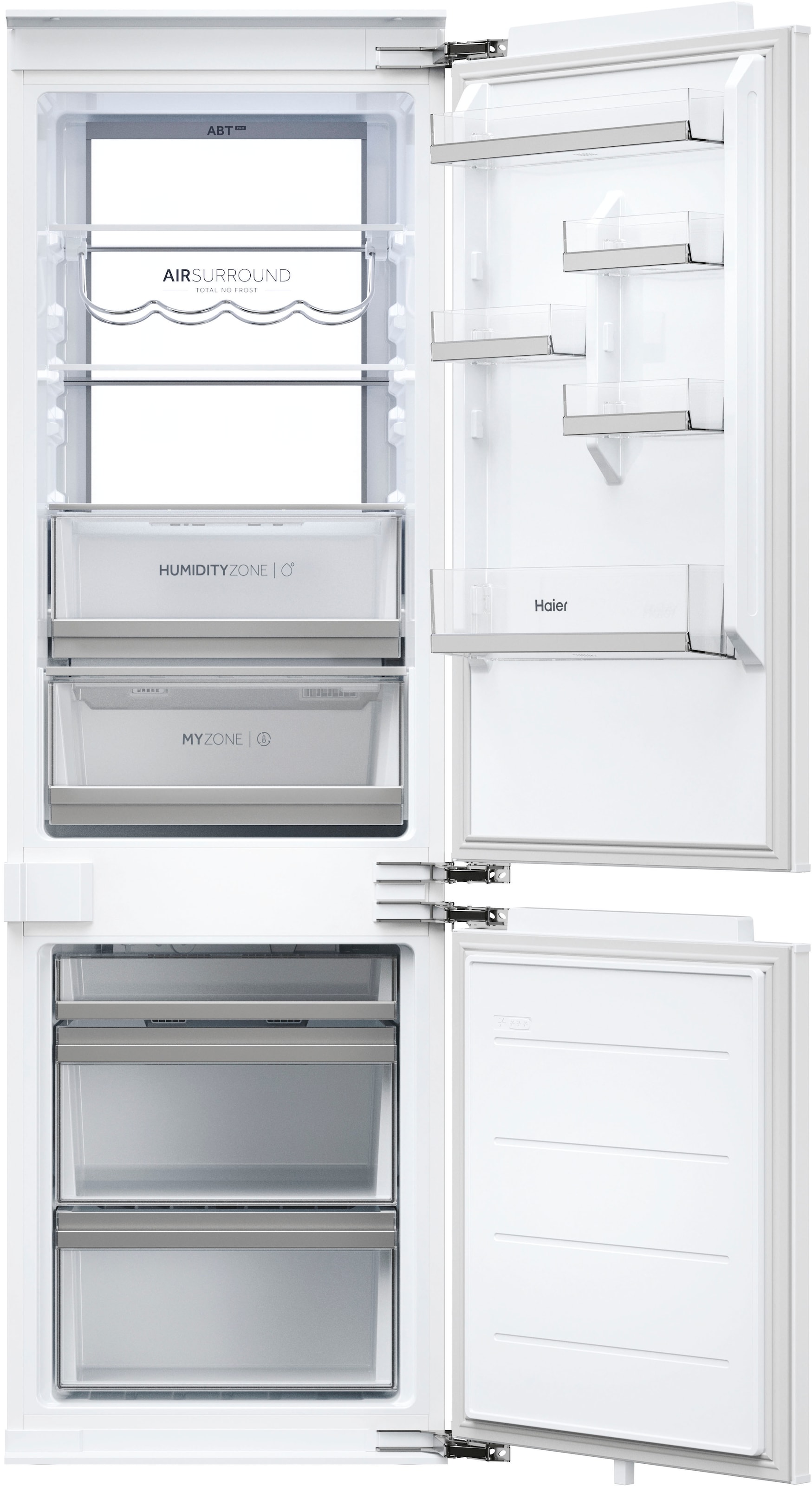Haier Einbaukühlschrank Titanium Series 6 »HBW7518CF«, MyZone und Humidity Zone für längere Haltbarkeit von Obst und Gemüse