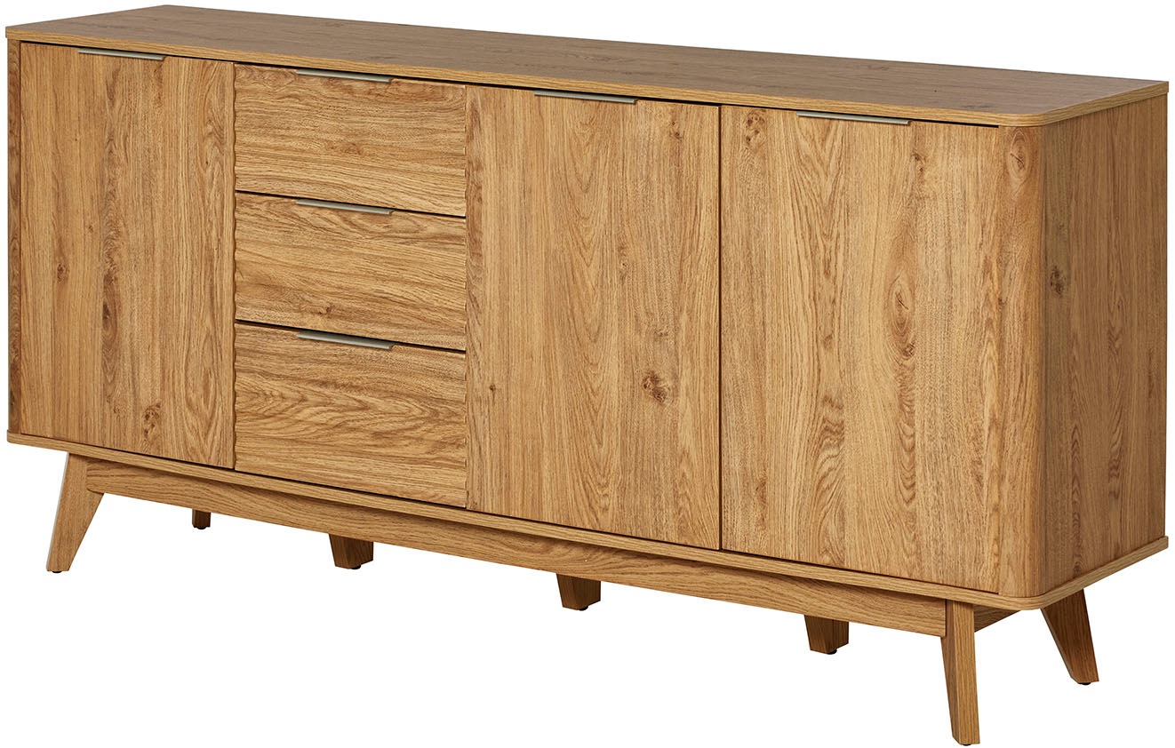 Jahnke Sideboard »WAVE SB 170«, (1 St.), Sideboard, 3 Schubladen + 3 Türen, Wellendesign, Breite 169,5 cm