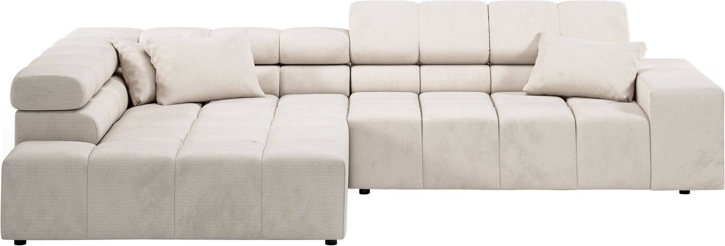 INOSIGN Ecksofa »Ancona incl. Kopfteilverstellung, OTTOs Choice, Breite 319cm, L-Form«, wahlweise motorische Sitztiefenverstellung, auch in Cord + Easy Care