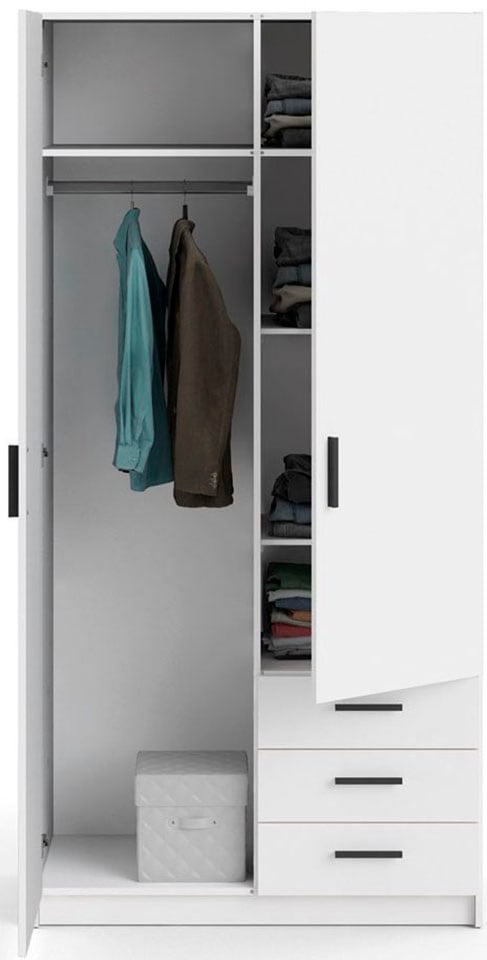 INOSIGN Kleiderschrank »Sprint Drehtürenschrank, Aufbewahrung Kasten Schrank Stauraum«, Breite 98,5/147 oder 195,5 cm, je mit Einlegeböden und Kleiderstange