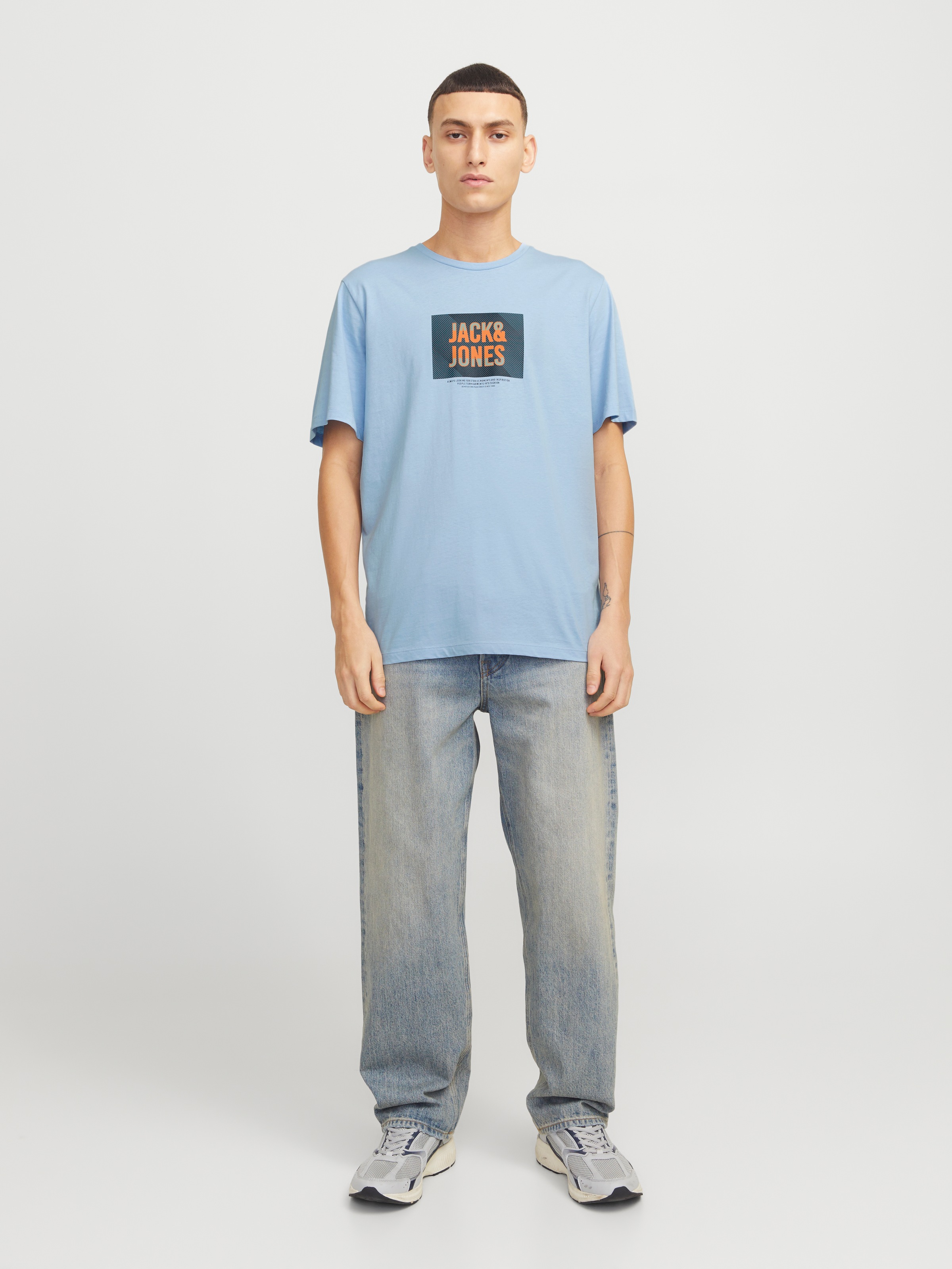 Jack & Jones Print-Shirt »JJHUDSON – Print-Shirt mit Rundhals und Loose Fit«, bedruckt, modisch, loose fit, Jersey