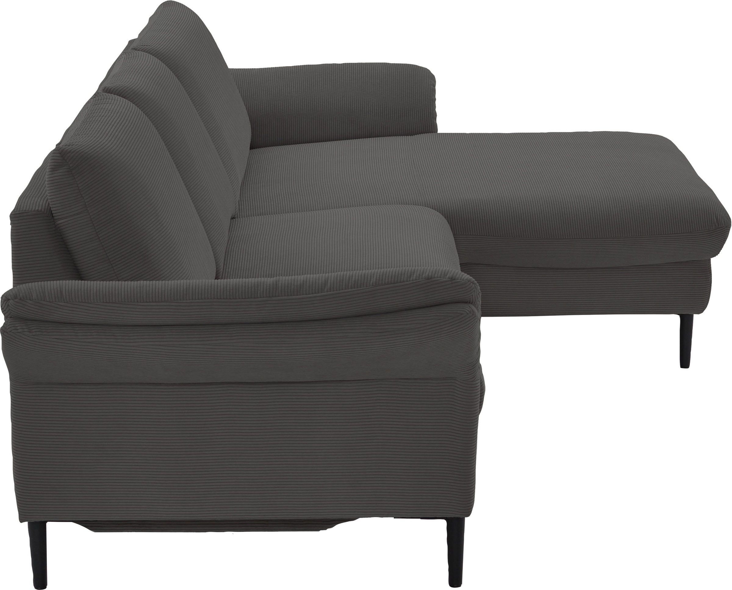 Places of Style Ecksofa »Sarsina: mit Tonnentaschen-Federkern, perfekt zum Entspannen L-Form«, inklusive 1 motorischen Relaxfunktion mit Herz-Waage-Beschlag