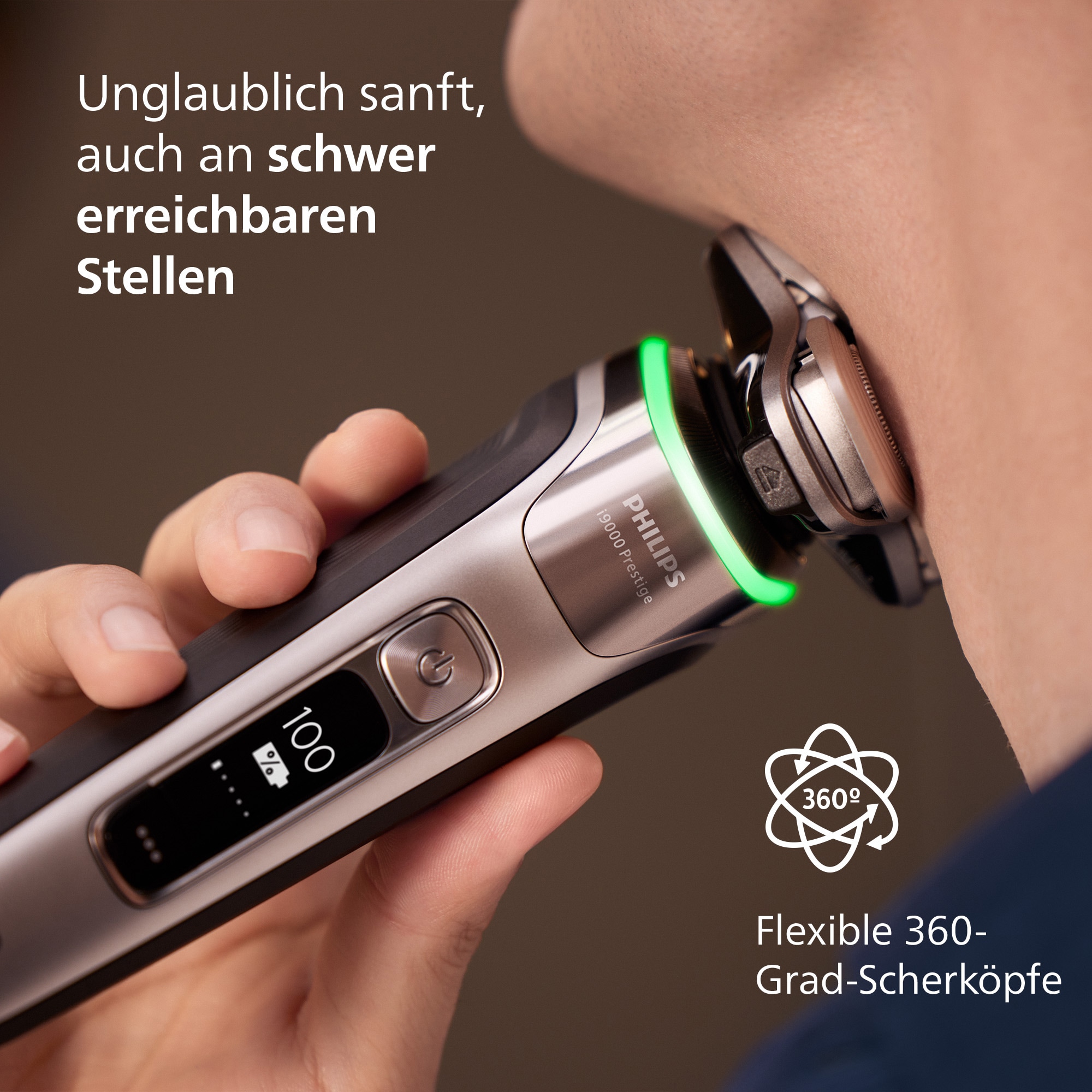 Philips Elektrorasierer »Series i9000 Prestige XP9202/10«, integrierter Präzisionstrimmer, mit SkinIQ Technologie, inkl. Ladestand, Reiseetui