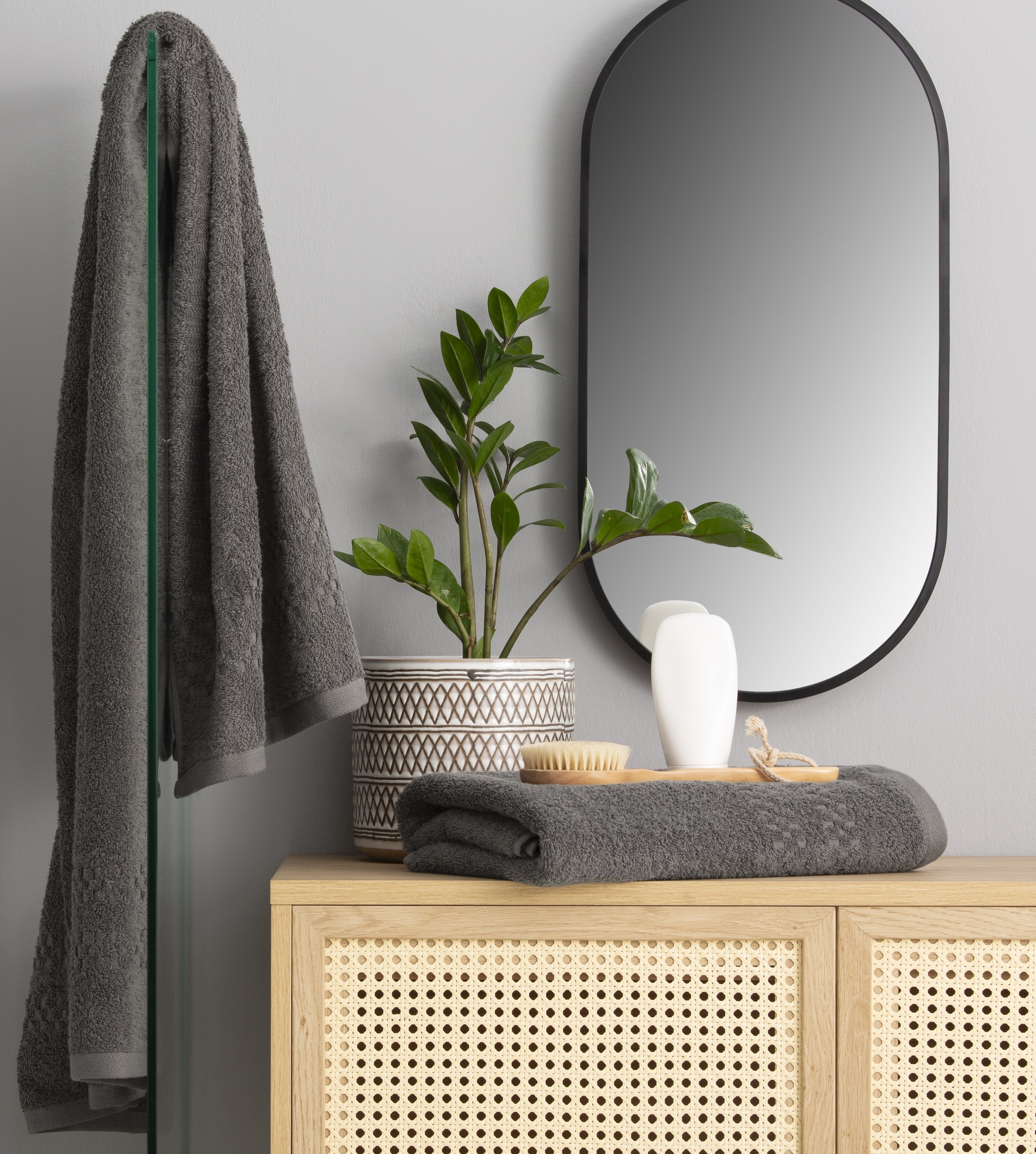 my home Duschtücher »Regona, Duschtücher (70x140cm), flauschig und weich, 500 gr/m²«, (Set, 2 St.), Premium Handtücher mit Bordüre, Handtuch-Set, 100% Baumwolle