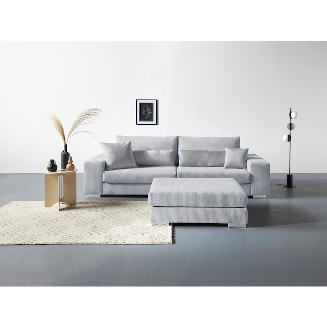Home affaire Big-Sofa »Vasco«, Breite 277 cm, inkl. 6-teiliges Kissenset,  in Cord online kaufen