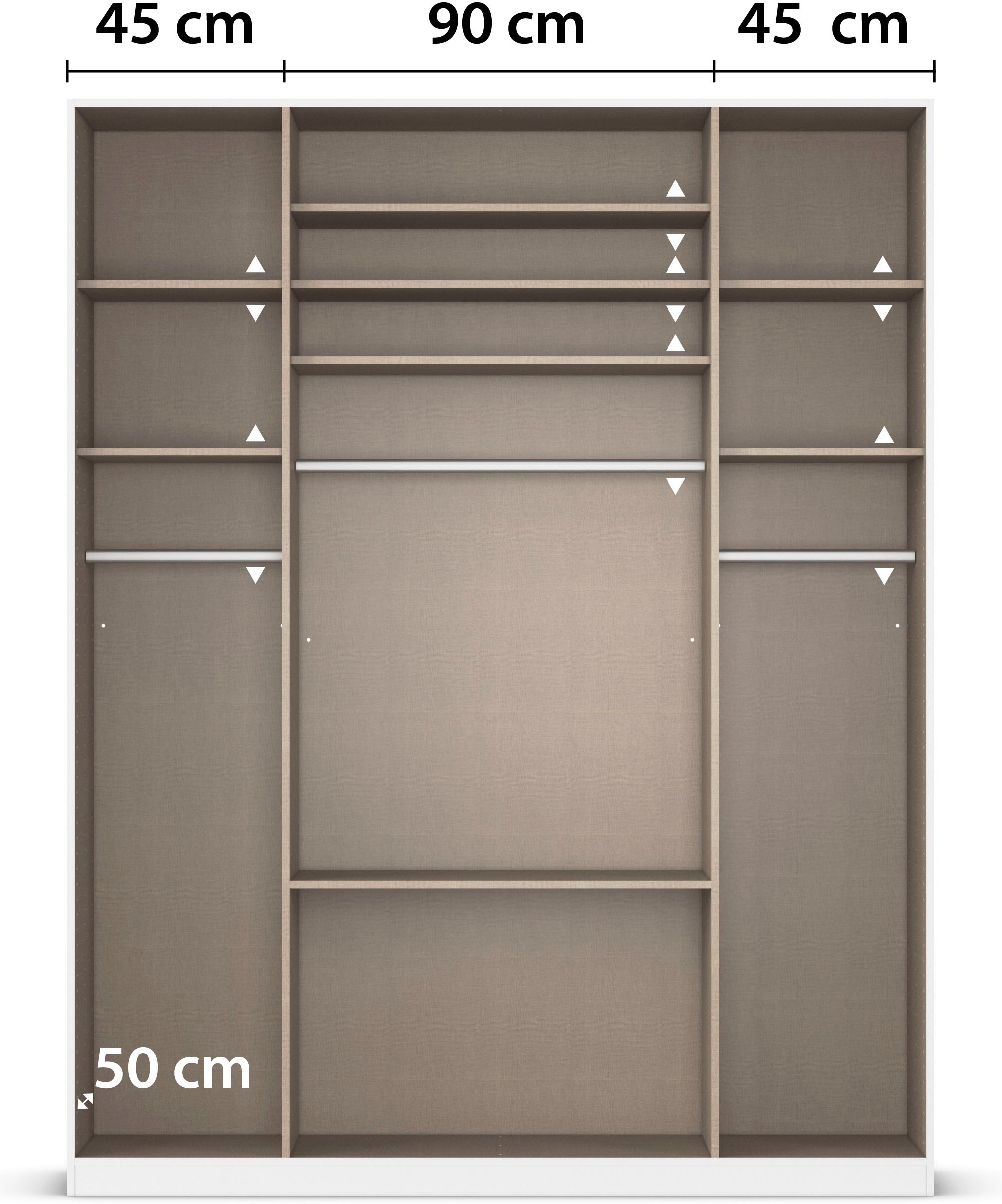 rauch Drehtürenschrank »Kleiderschrank Schrank Garderobe AGORDO mit Dekor- oder Hochglanzfront«, mit Außenschubkästen, in 6 Breiten und 2 Höhen MADE IN GERMANY