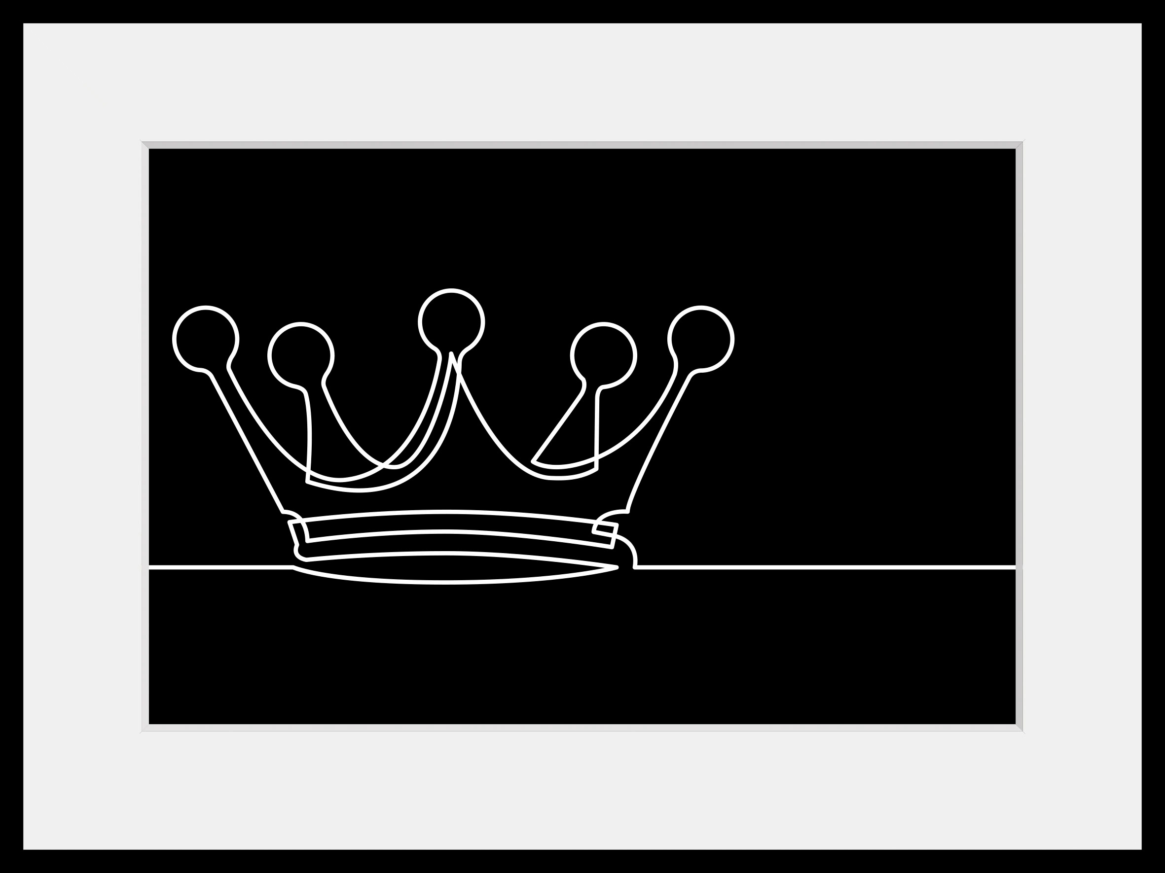 queence Bild »KING«, Schwarz-Weiß-Kunst-Modern-Hasen-Könige, (1 St.), HD Pr günstig online kaufen