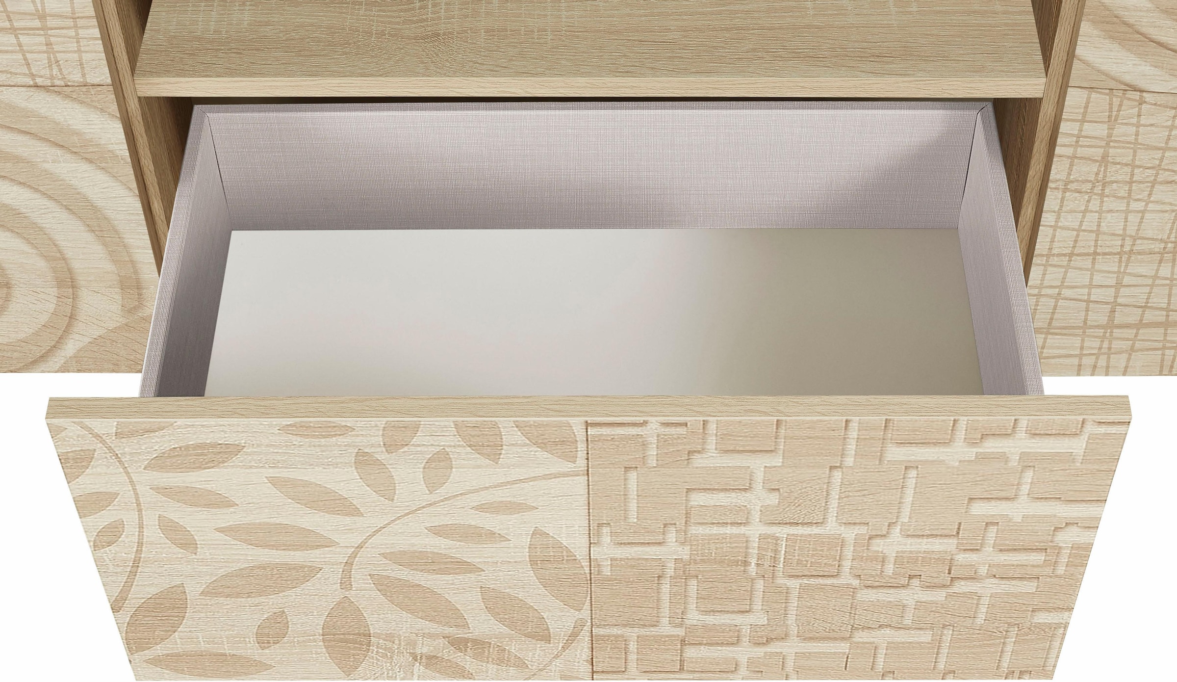 INOSIGN Lowboard »Miro«, Breite 181 cm mit dekorativem Siebdruck