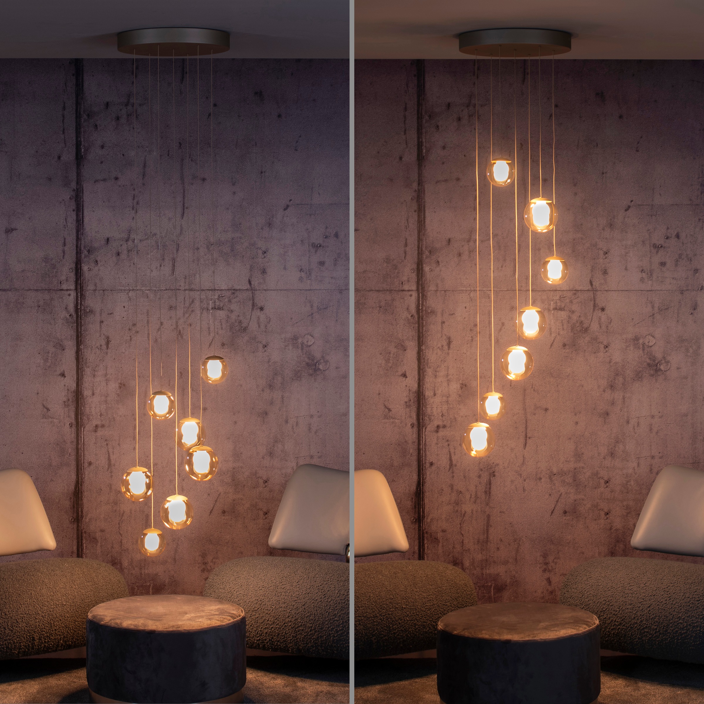 Neuhaus PURE LED Pendelleuchte »PURE Popup« LED-Board 1 Stk. warmweiß - kaltweiß Comfort Lift, CCT, dimmbar über Fernbedienung