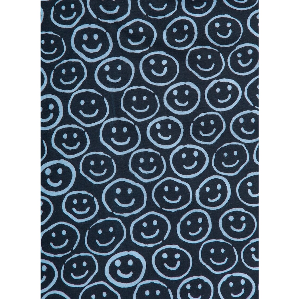 Trigema T-Shirt »TRIGEMA T-Shirt mit freundlichem Smiley-Muster«, (1 tlg.)