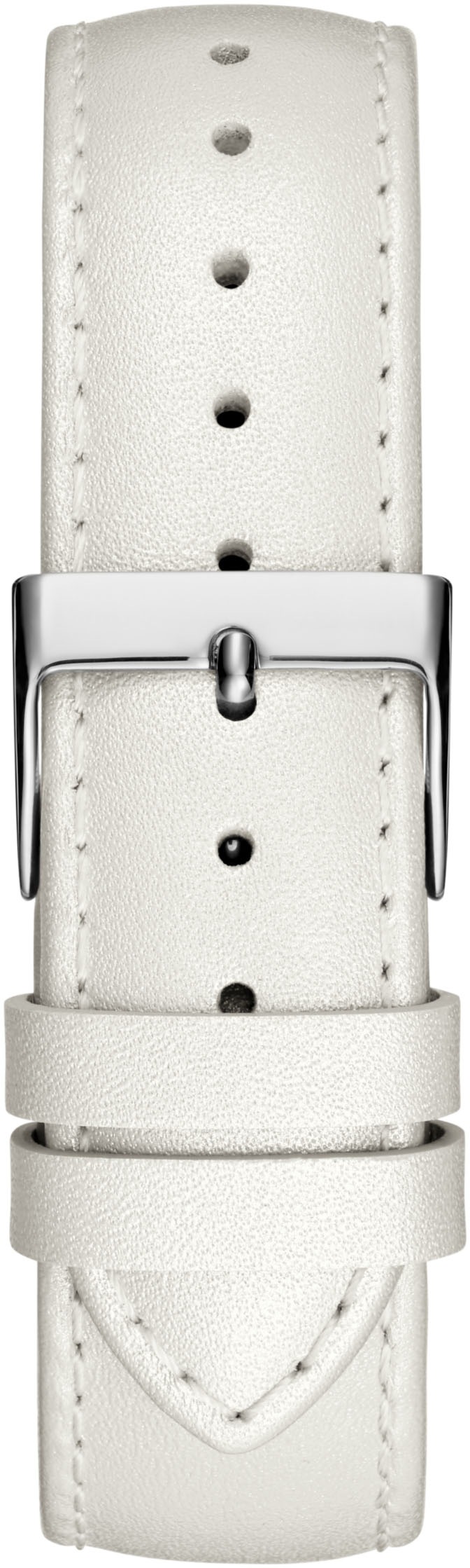 Guess Quarzuhr »LUSTER«, Armbanduhr, Damenuhr, Lederarmband, Mineralglas, analog
