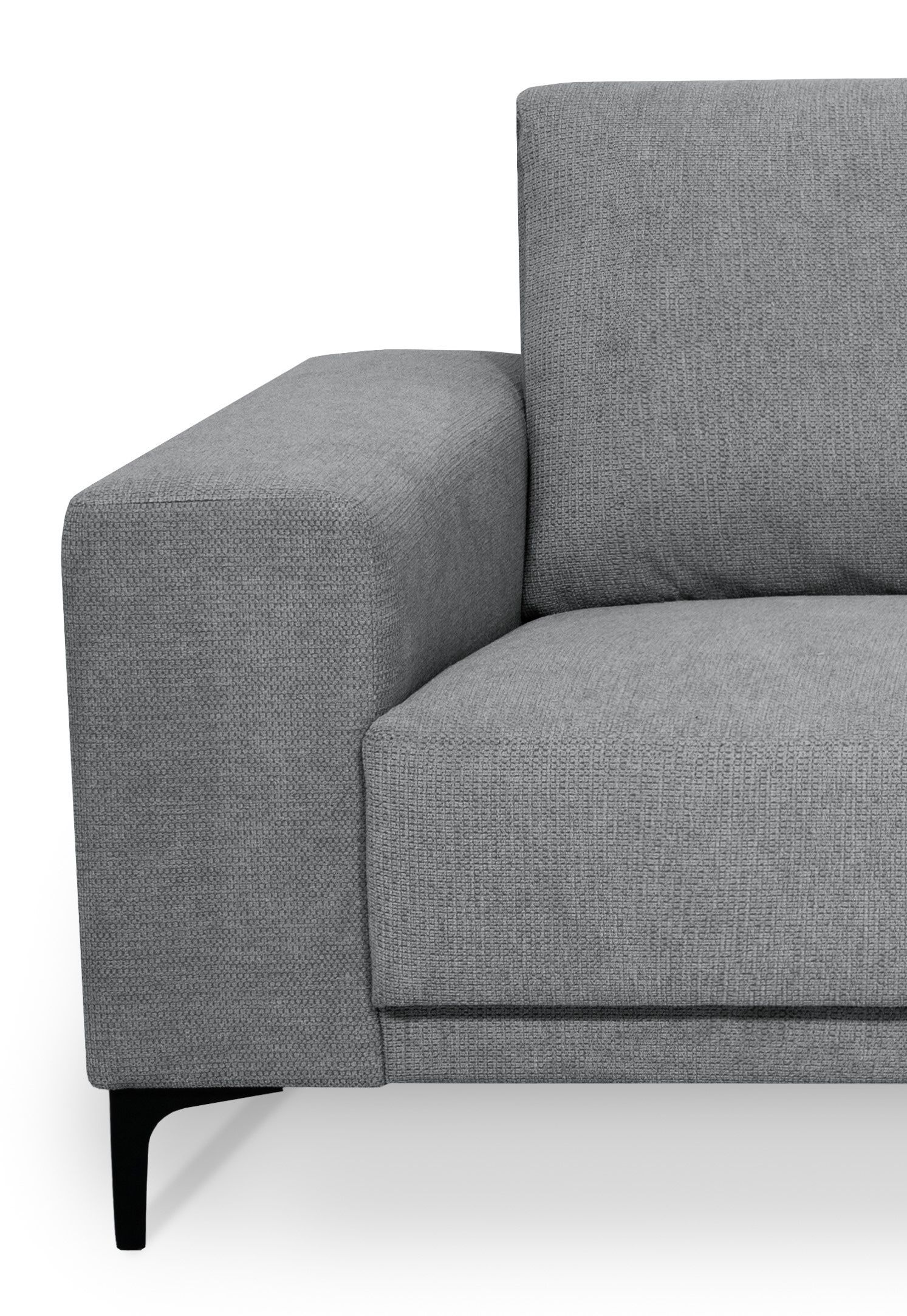 Places of Style Ecksofa »Xander, L-Form,«, Breite 289 cm, Webstoff, Soft-Touch Chenille, schwarze Metallfüßen