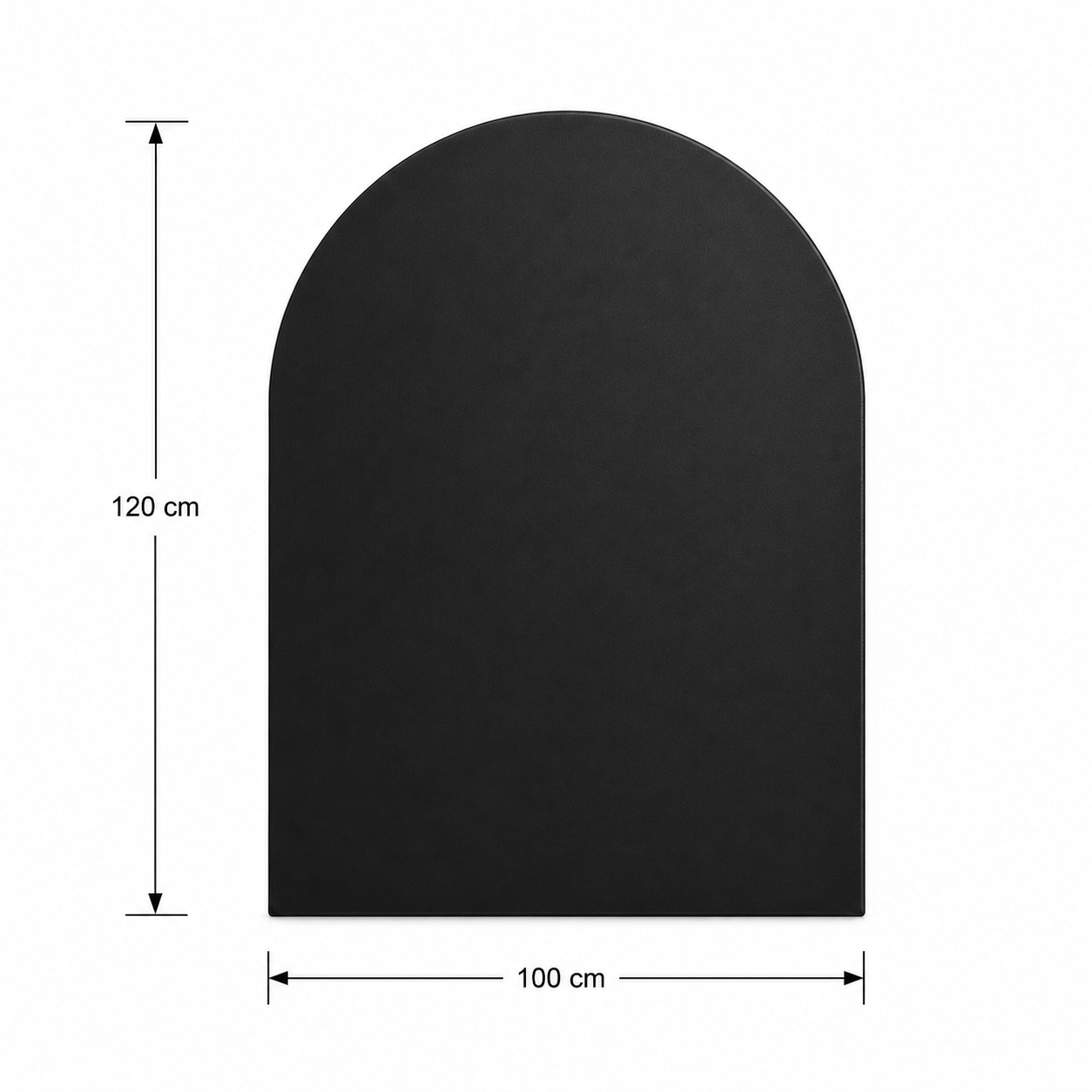 Hanseatic Bodenschutzplatte »für Kaminöfen Halbrund 100 Stahl« 1 Stk. tlg. Stahl-Halbrund, 100 x 120 cm, 2mm Stärke, schwarz, zum Funkenschutz