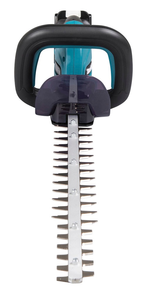 MAKITA Akku-Heckenschere »DUH507RF« () blau Tiefentladeschutz. Das Gerät schaltet automatisch ab, wenn der Akku fast leer ist.