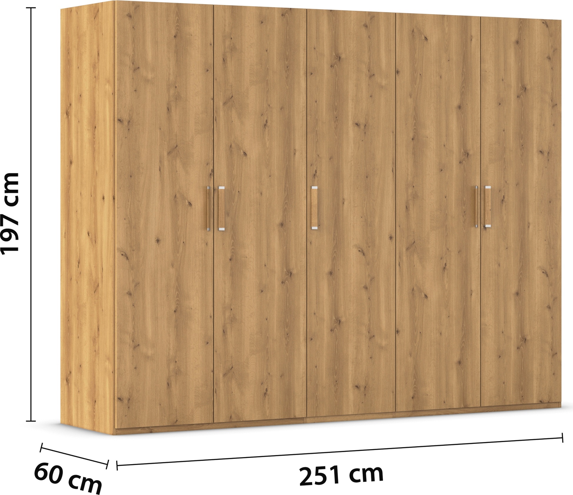 rauch Drehtürenschrank »Kleiderschrank Schrank Garderobe Schlafzimmerschrank EVELYN«, (in 2 Höhen 197 oder 210 cm erhältlich), in elegantem Stil, viel Stauraum 4 Breiten und 2 Höhen MADE IN GERMANY