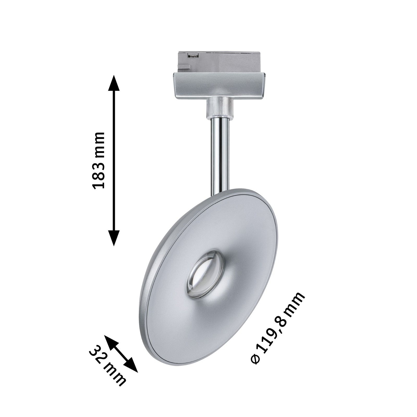 Paulmann Schienensystem-Leuchten »URail Schienenspot Sphere Einzelspot 600lm 7,4W 4000K 230V Chrom matt«, dimmbar