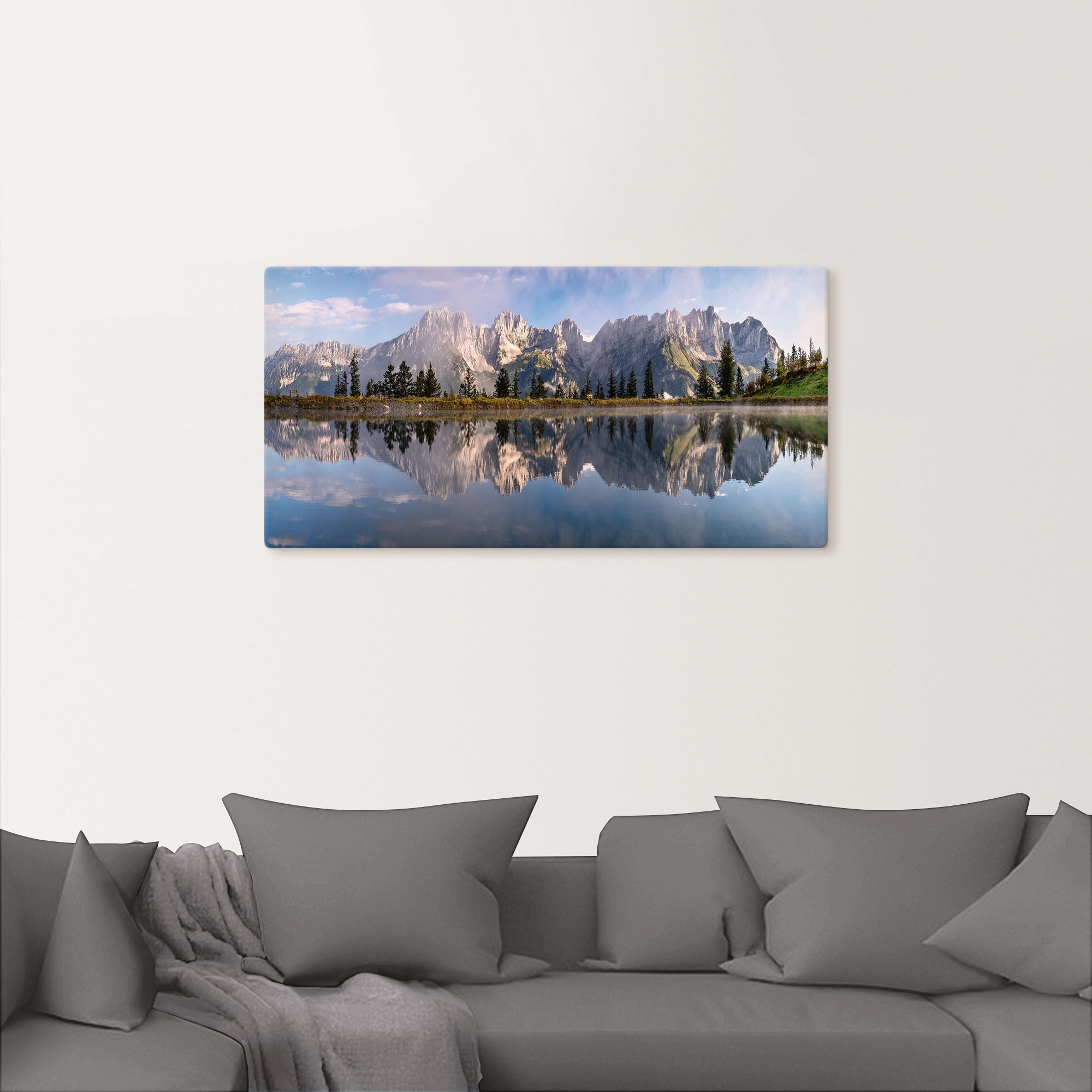 Artland Wandbild »Wilder Kaiser in Tirol«, Bilder von Europa, (1 St.), als Alubild, Outdoorbild, Leinwandbild, Poster, Wandaufkleber