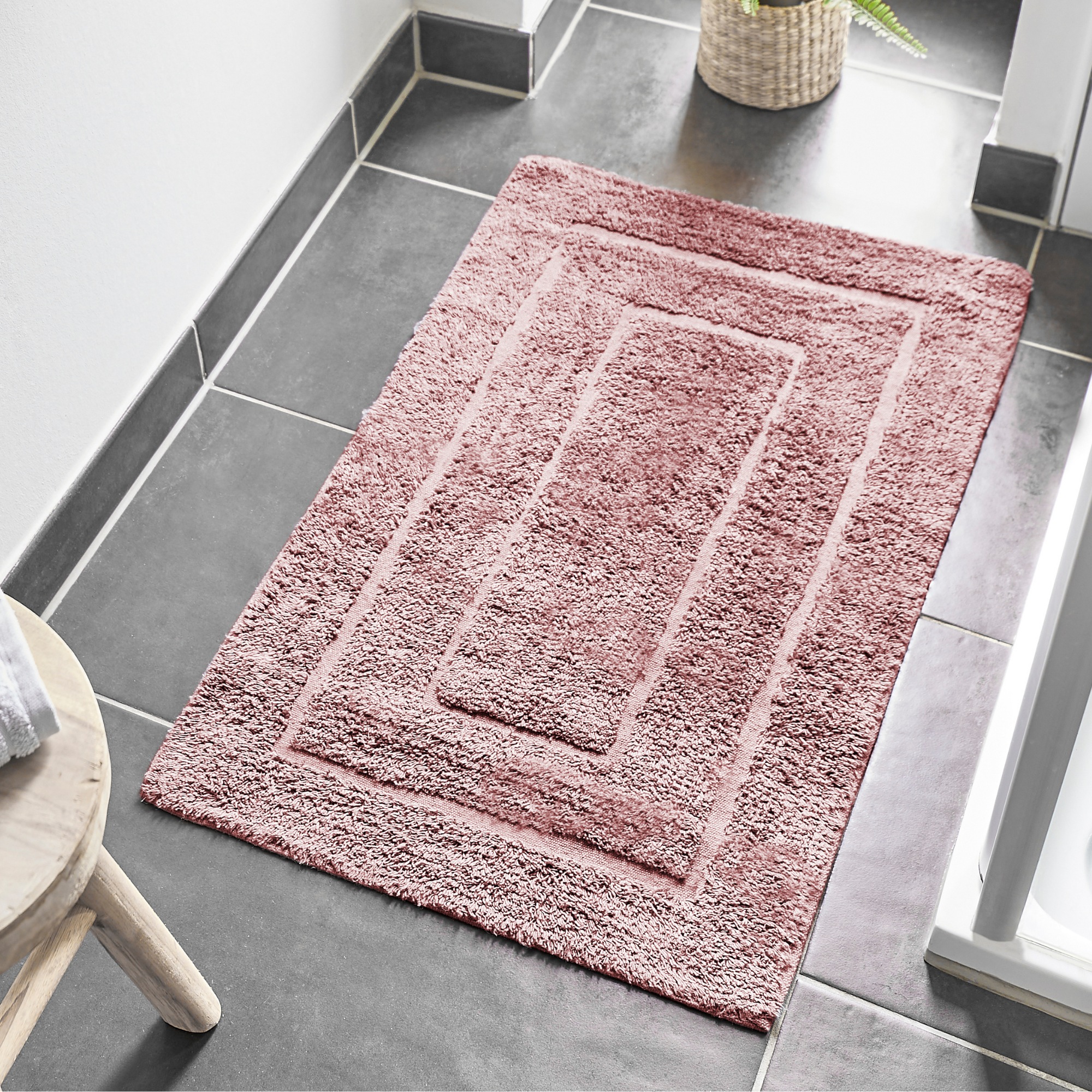Andiamo Badematte »Havanna, 50x80 cm«, fußbodenheizungsgeeignet-schnell trocknend, Badteppich, Uni Farben, Hoch-Tief Effekt, verschiedene Designs