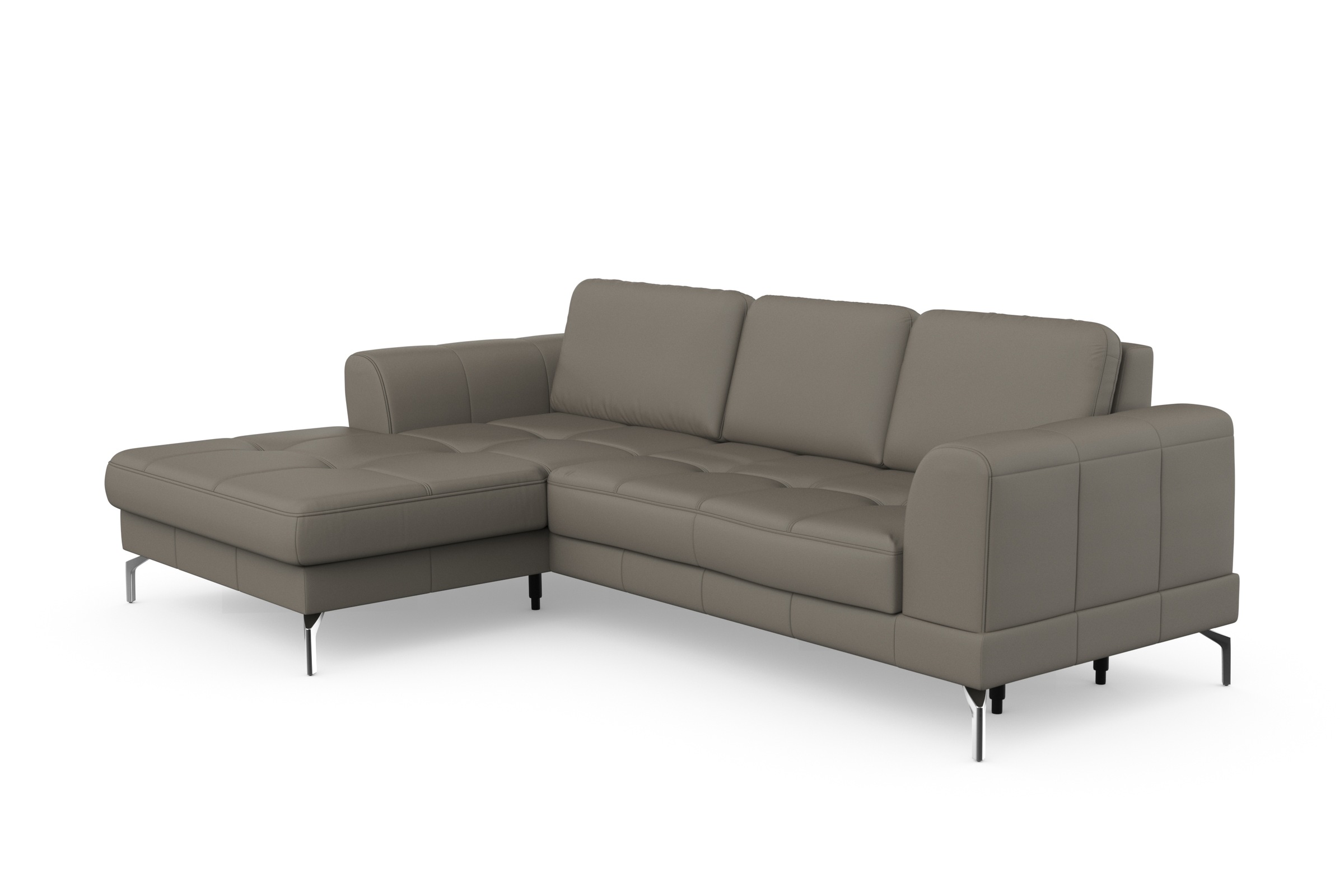 sit&more Ecksofa »Bendigo L-Form«, inklusive Sitztiefenverstellung, Bodenfreiheit 15 cm, 2 Fußfarben