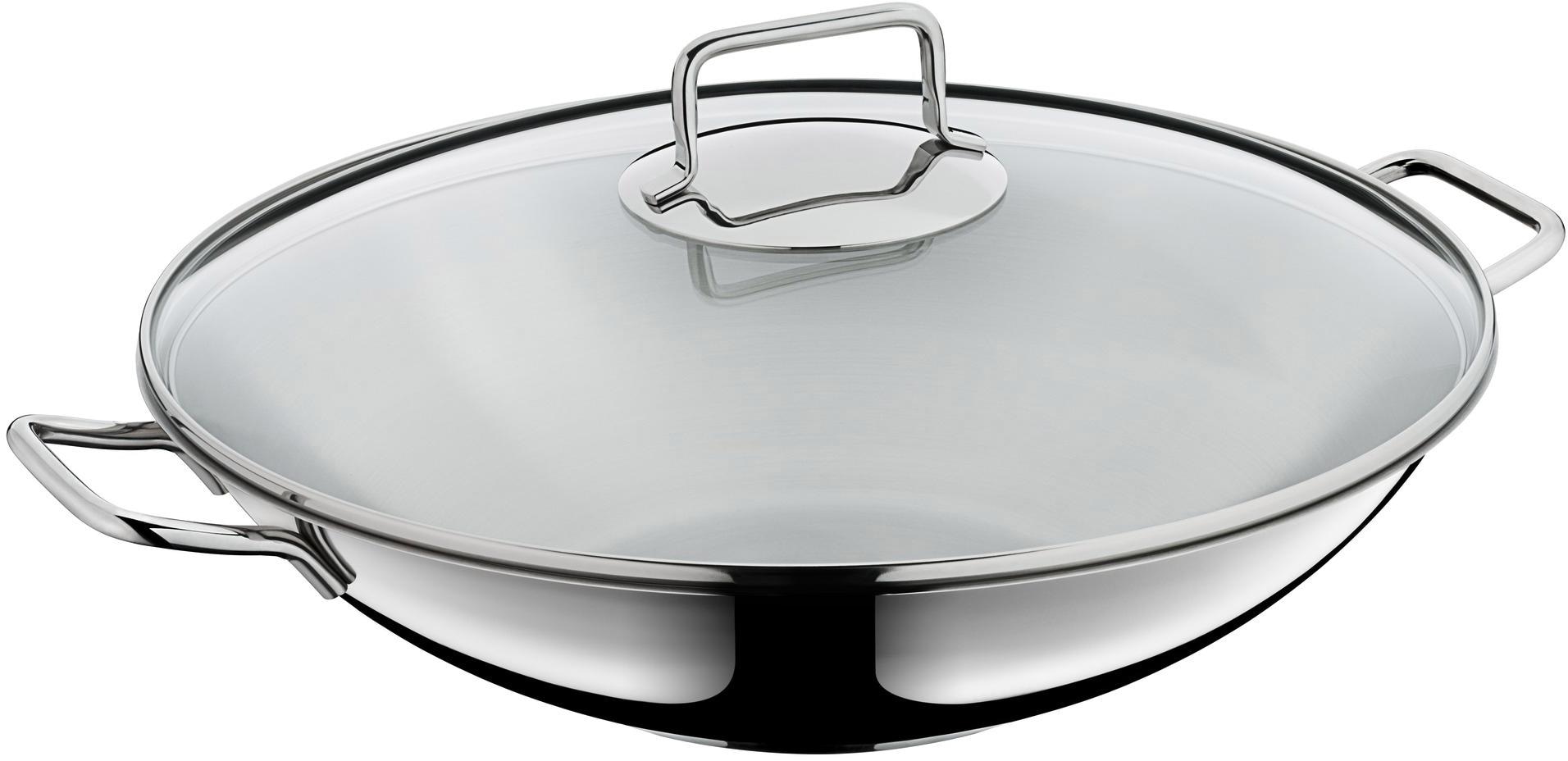 Wok »Macao Wokpfanne mit Glasdeckel, Induktion«, Cromargan® Edelstahl Rostfrei 18/10,...