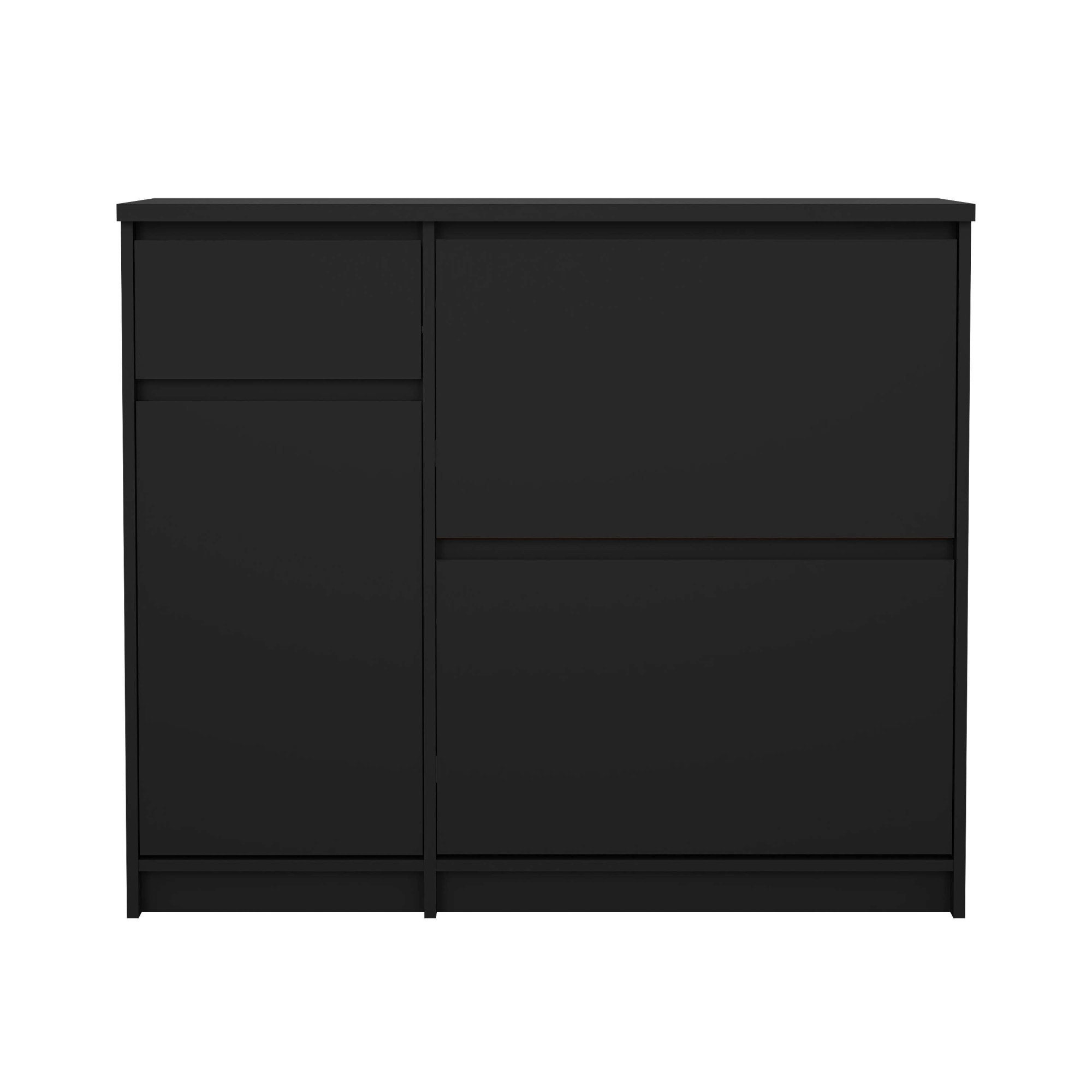 INOSIGN Schuhschrank »Naia Schuhaufbewahrung, Schuhkommode, Schuhregal, Garderobenschrank,«, mit 2 Klappen und 1 Tür und 1 Schublade, Breite 109 cm