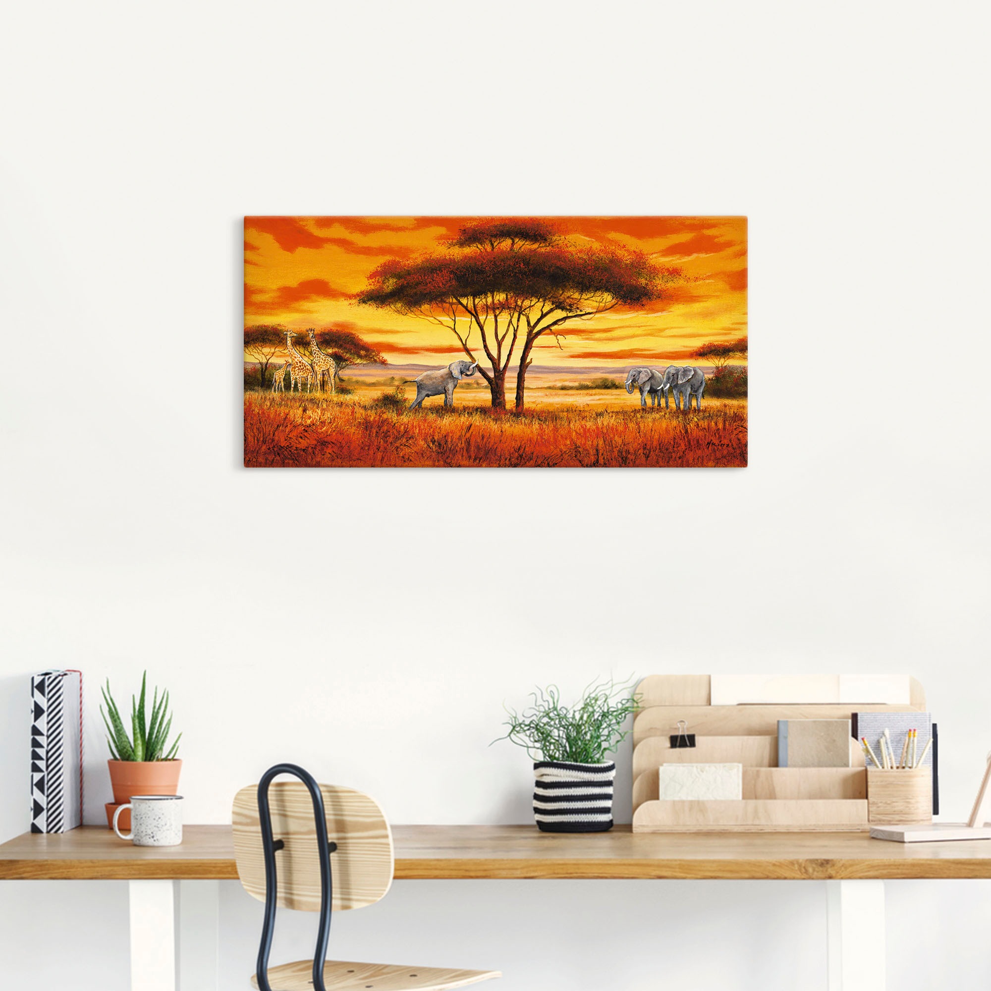 Artland Leinwandbild »Afrikanische Landschaft II« Afrika 1 Stk. tlg. als Alubild, Outdoorbild, Leinwandbild, Wandaufkleber, versch. Größen