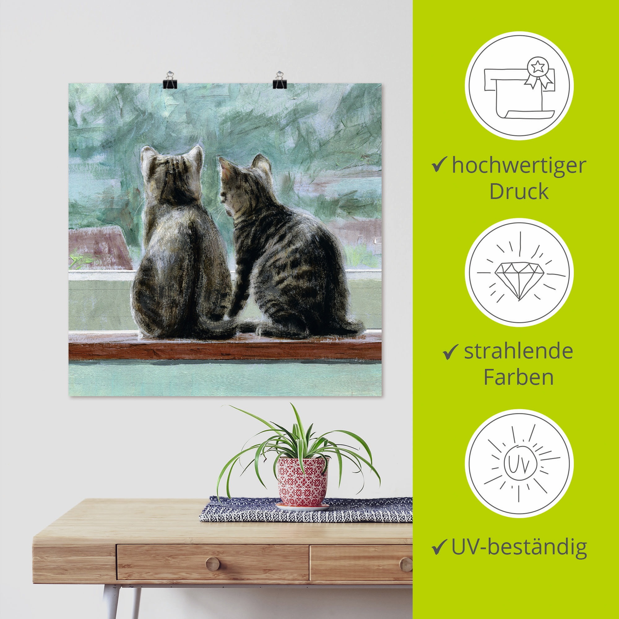 Artland Wandbild »Schöne Aussicht«, Haustiere, (1 St.), als Leinwandbild, Poster in verschied. Größen