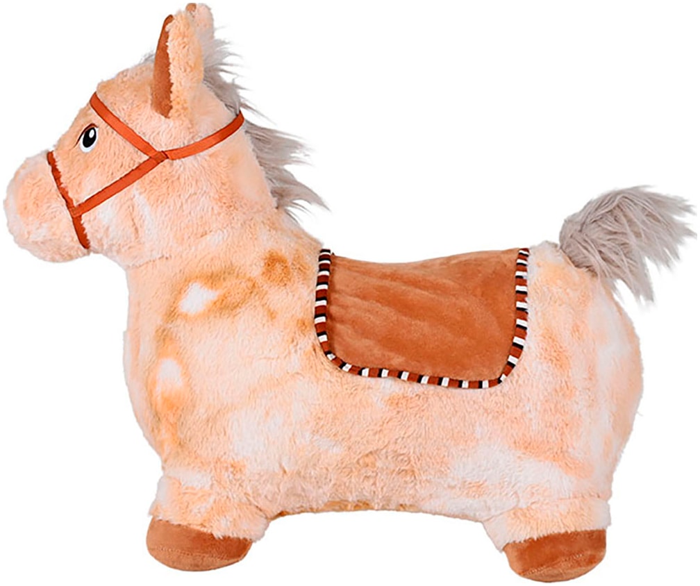 Knorrtoys® Hüpftier »Pferd beige«, inkl. Luftpumpe, mit Kuschelbezug