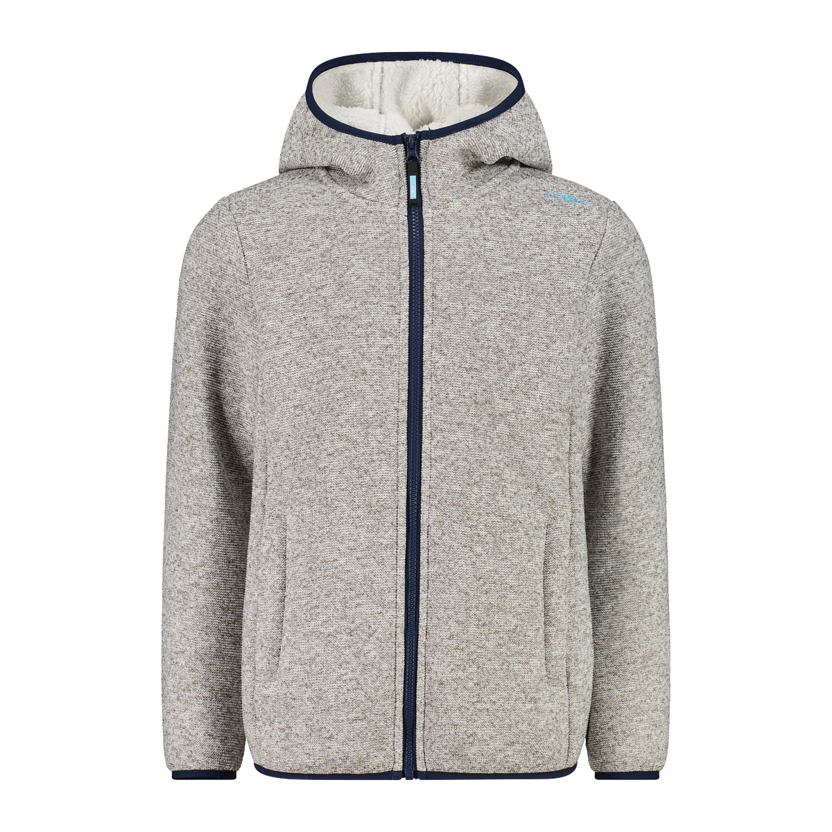 CMP Strickfleecejacke 1 Stk. tlg. mit fester Kapuze, aus Polyester, sportlicher Stil