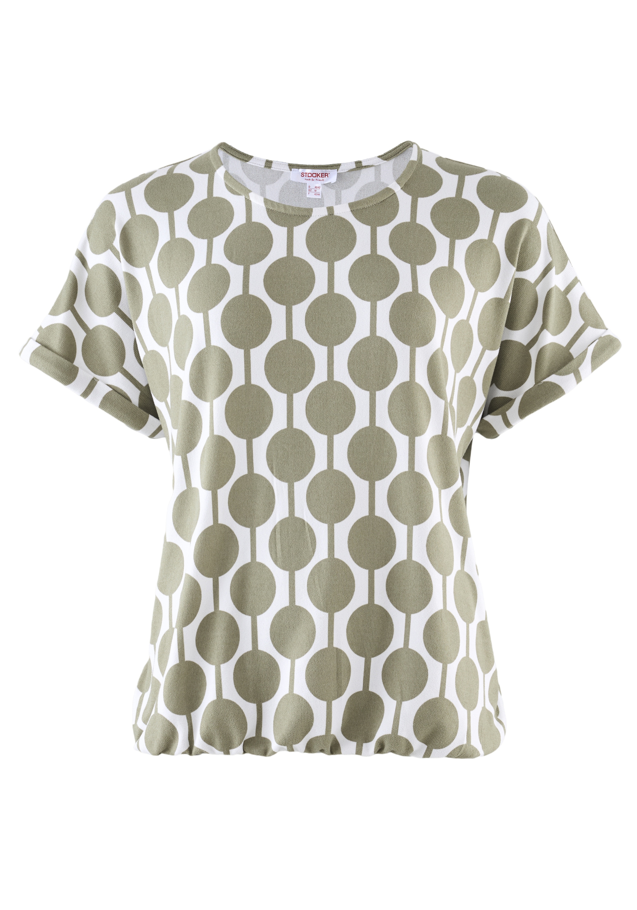 STOOKER WOMEN Kurzarmshirt »STCLEA Print T-Shirt« Regular Fit T-Shirt Spitzen- Shirt für Damen