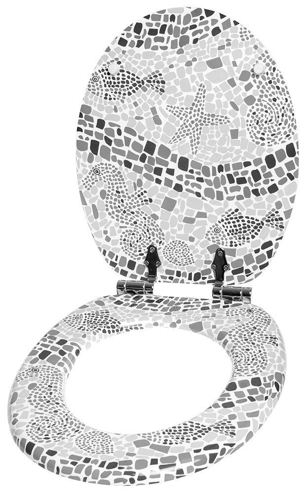 Sanilo WC-Sitz »Mosaic World Grey« mit Absenkautomatik