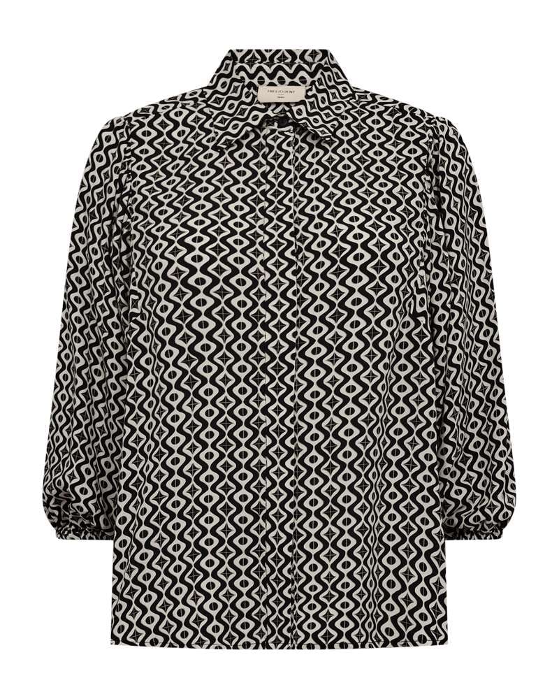 FREEQUENT Druckbluse »FQADNEY-SHIRT« gemustert mit 3/4- Ballonärmel