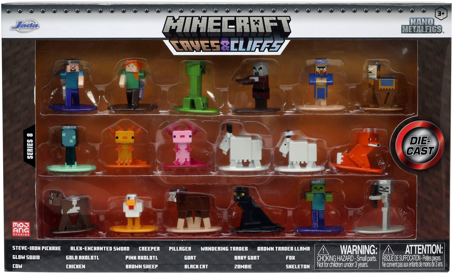 JADA Spielfigur »Minecraft, Caves & Cliffs, Multi Pack Nano Metalfigs, Serie 8«, DIE-CAST