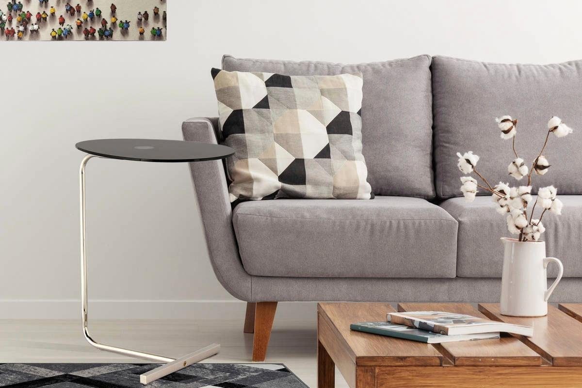 Kayoom Beistelltisch »Helpmate 525, Standfuß unter das Sofa schiebbar,«, (1 St.), Standfuß unter das Sofa schiebbar, modernes Gestell im C-Design