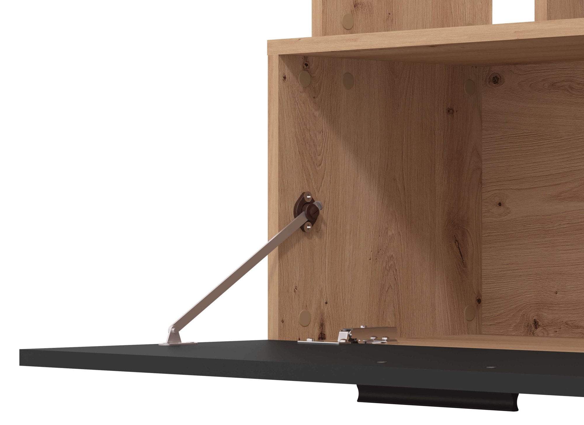 INOSIGN Wohnwand »Braga Wohnwand, Mediawand, Anbauwand, für TV bis 60', Breite 169 cm«, (Komplett-Set, 3 St.), Set besteht aus Standregal, TV-Board und Wandregal, in Artisan Eiche
