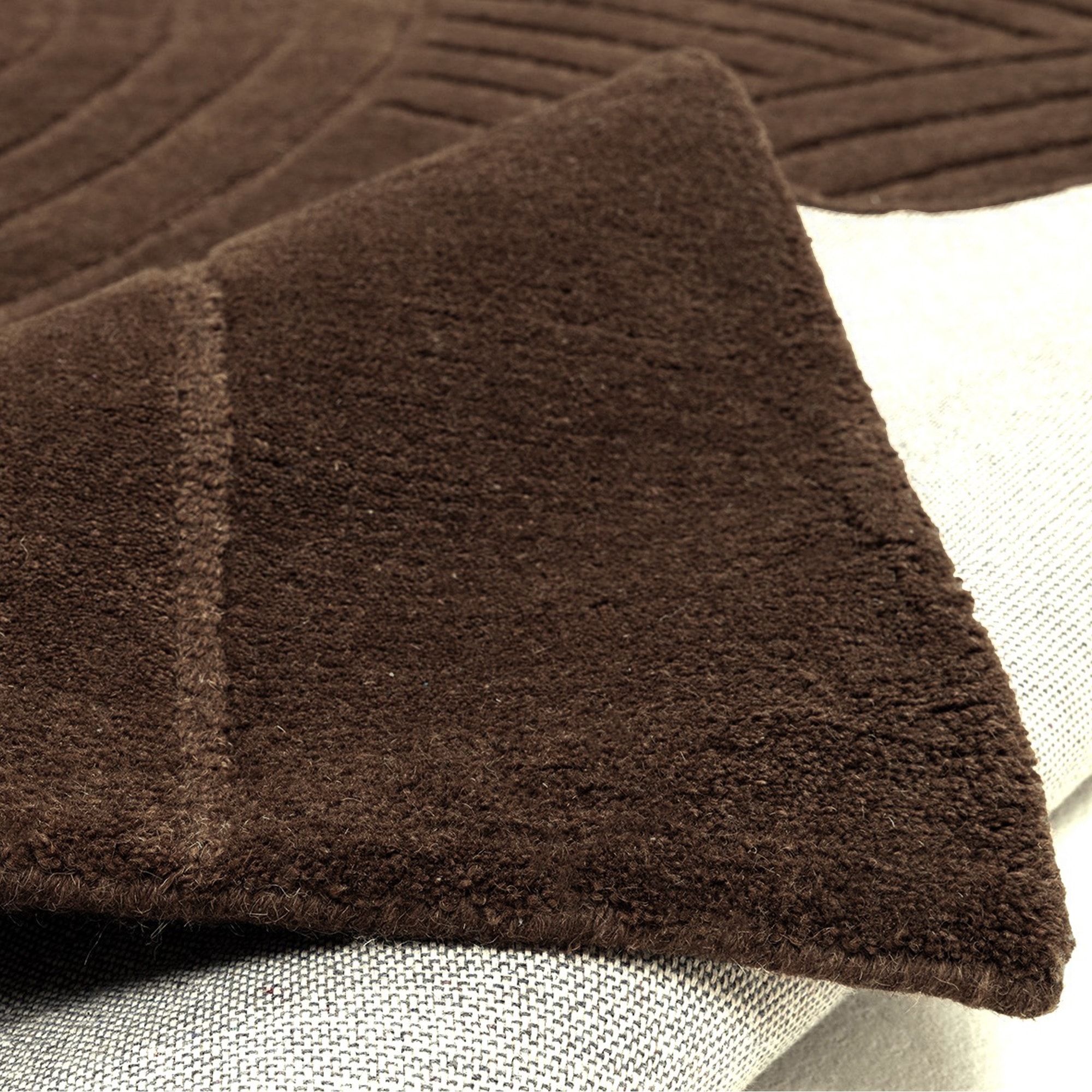 my home Wollteppich »Gabbo Design, Handgefertigt, Teppich,  reine Wolle,« rechteckig 14 mm Höhe Hoch-Tief-Effekt, reine Wolle, Scandi-Look, Naturfaser