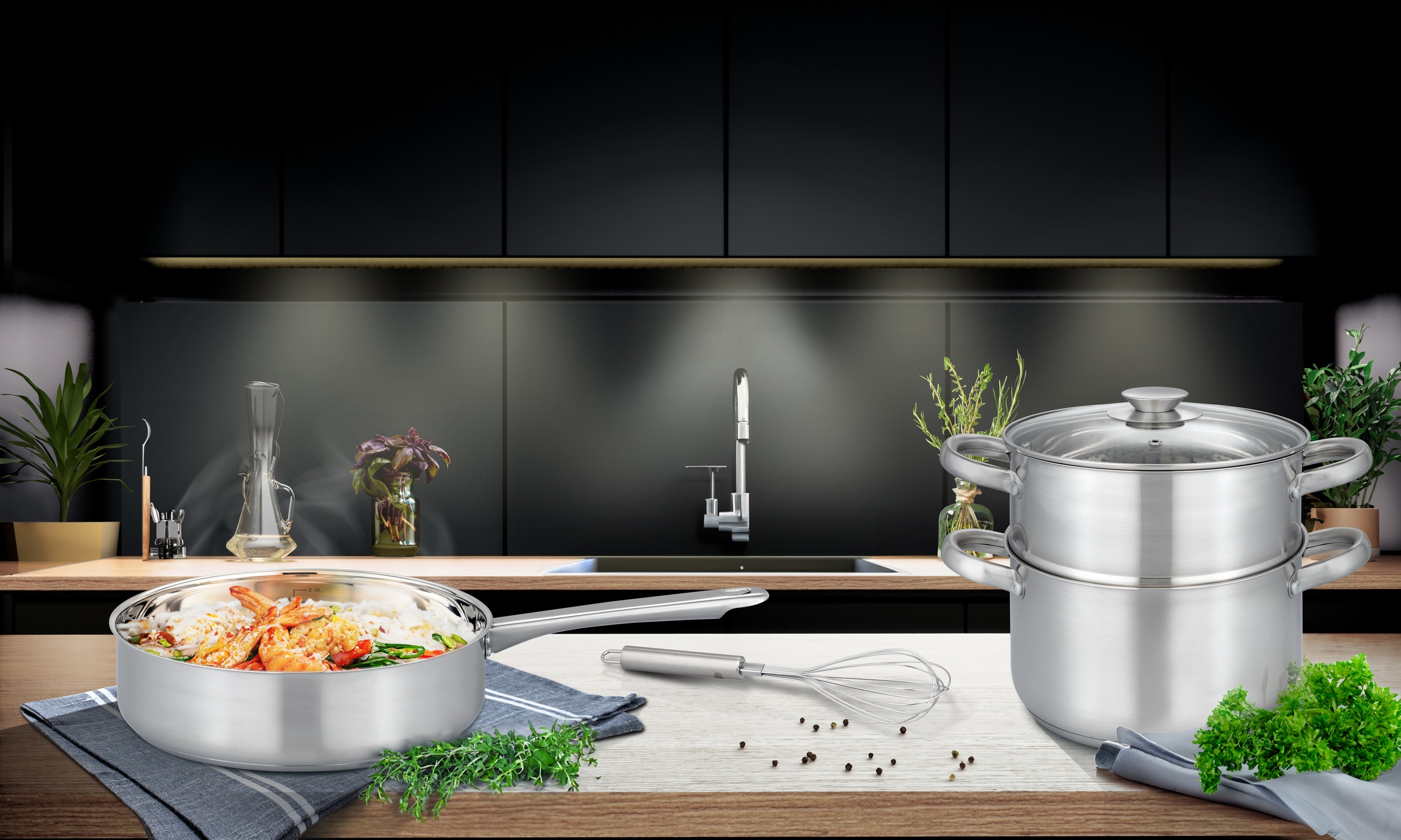 GSW Topf-Set »Toronto« Set, 15 Stk. tlg. Edelstahl