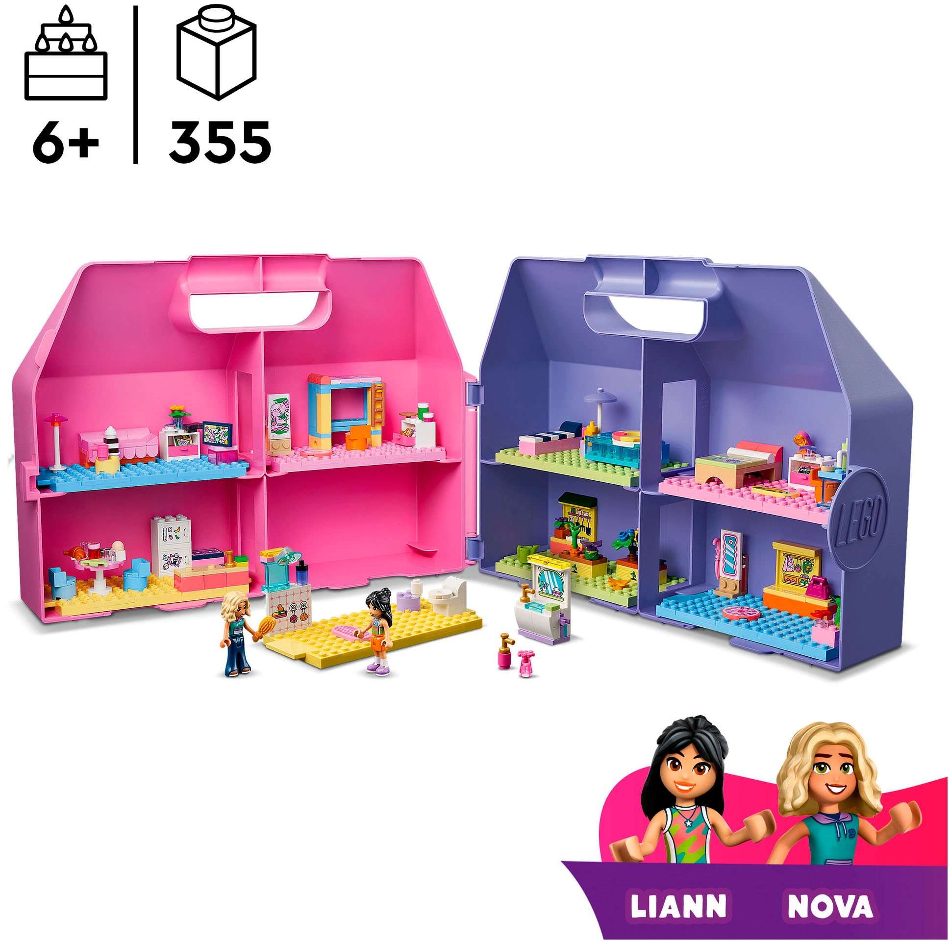 LEGO® Konstruktionsspielsteine »Kreativer Puppenhauskoffer (42697), LEGO Friends« Made in Europe