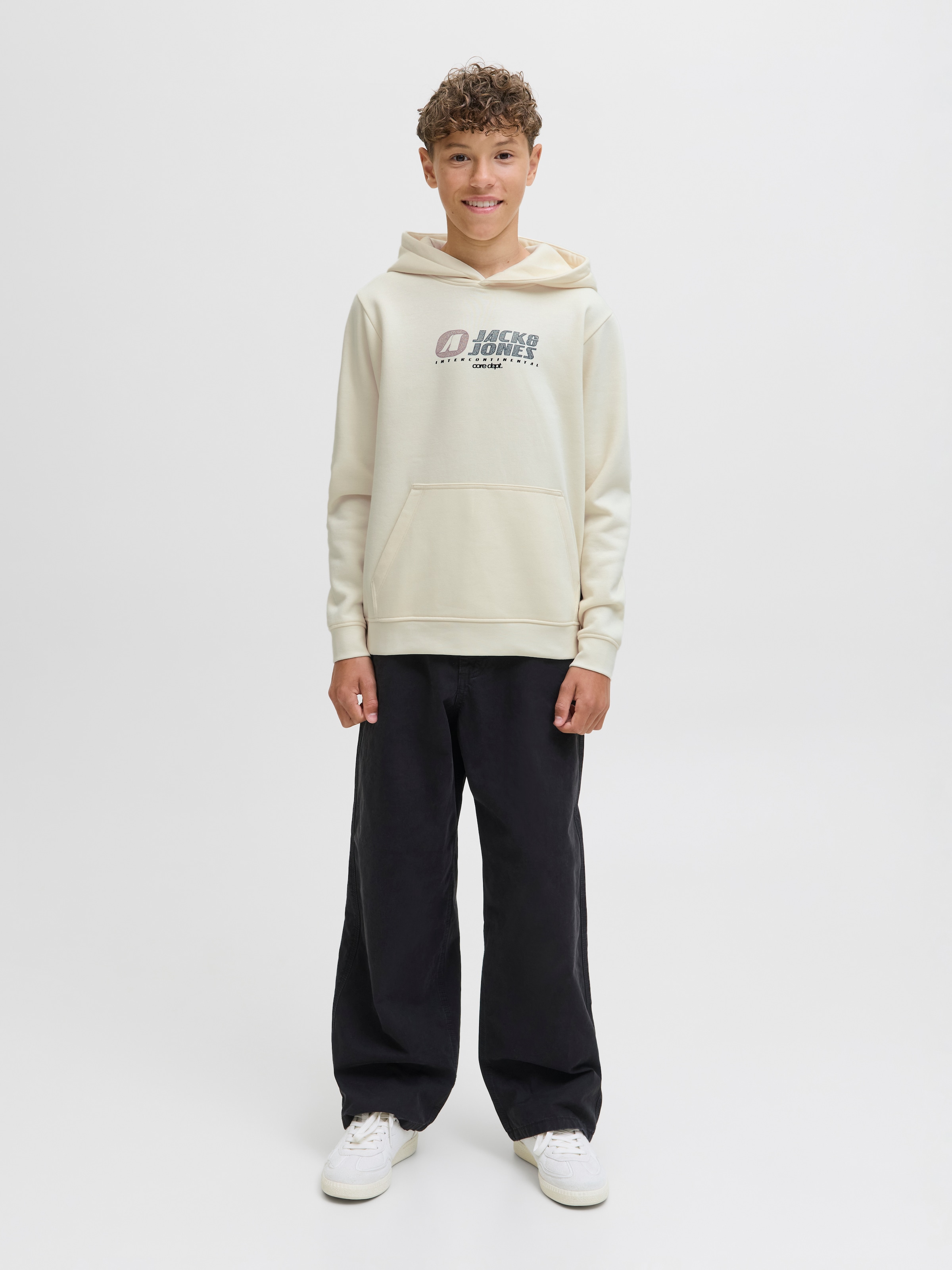 Jack & Jones Junior Kapuzensweatshirt »JCOTIER FRONT PRINT SWEAT HOOD JNR«