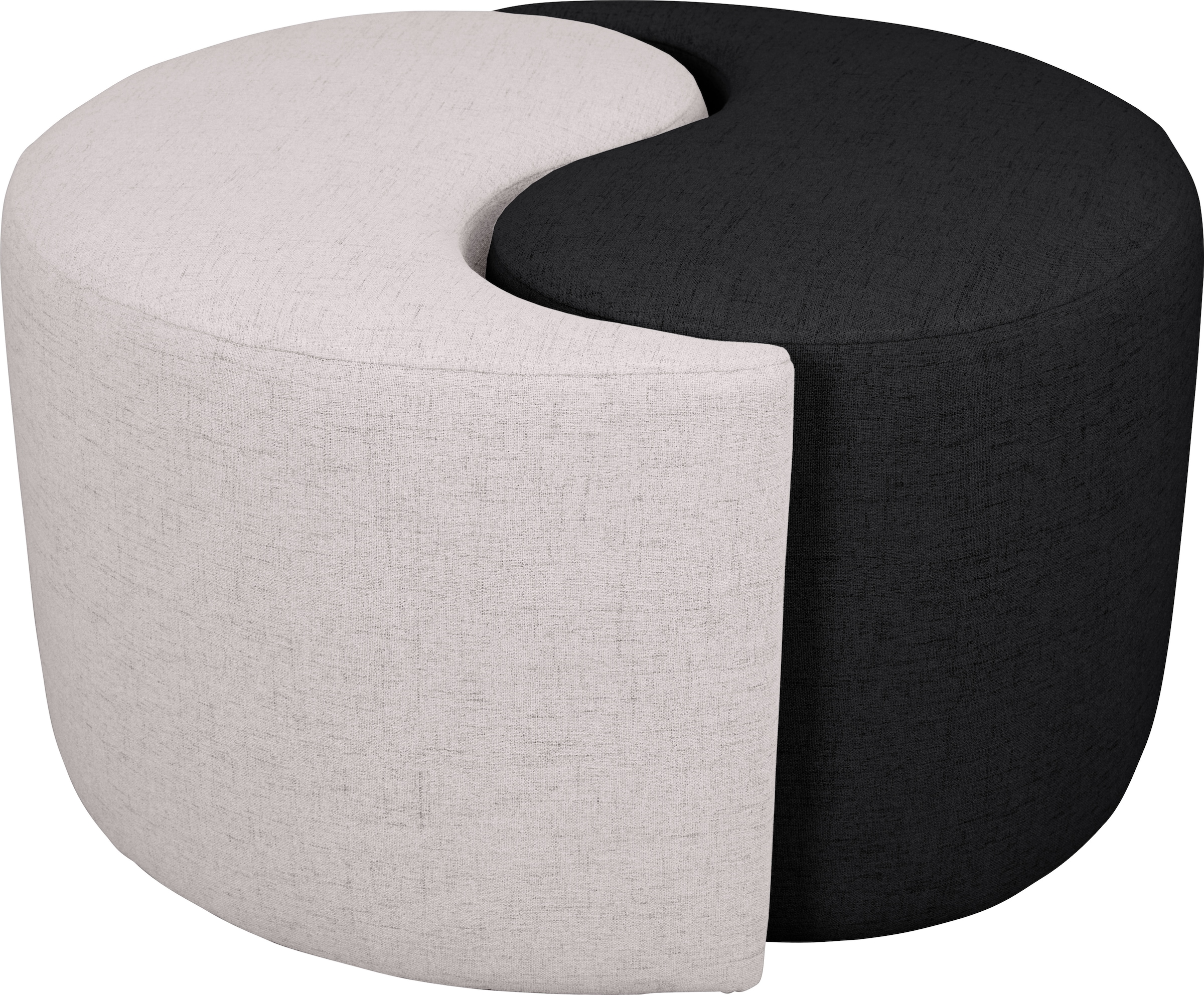 Home affaire Polsterhocker »Yin&Yang Durchmesser 82cm«, 2teilig, einzeln stellbar oder Yin-Yang-Optik