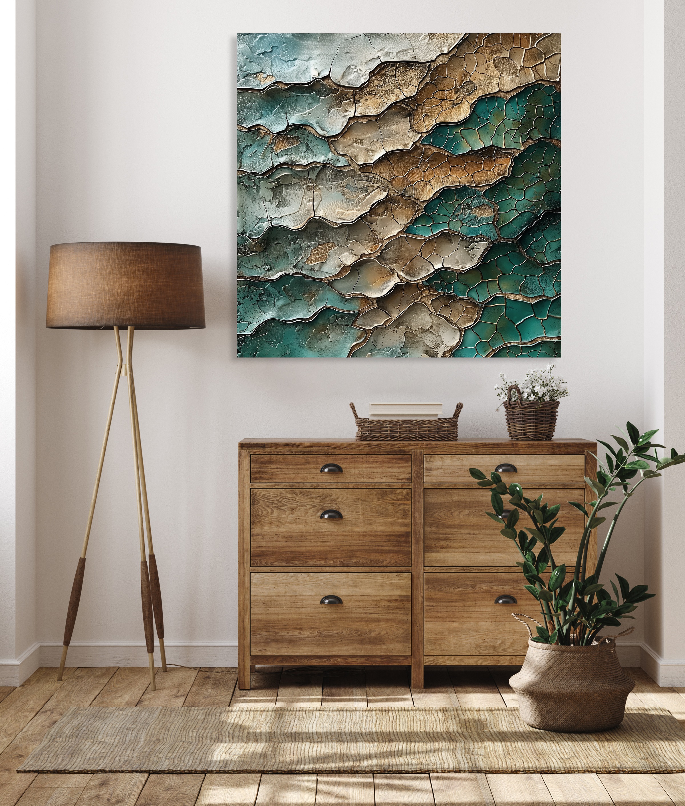 queence Acrylglasbild »Abstraktes Mosaik«, Abstrakt-Abstrakte-Formen-Gemäld günstig online kaufen
