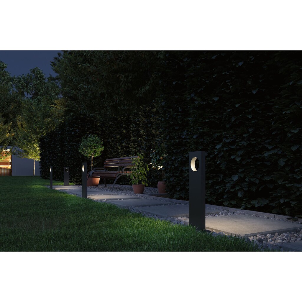 Paulmann LED Gartenleuchte »Plug&Shine«, 1 flammig-flammig, LED-Modul, 7W IP65 230V 3000K Alu Grey