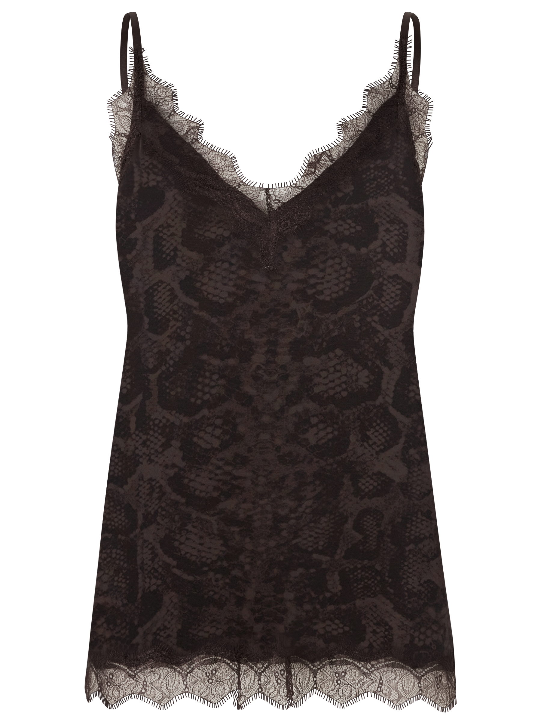 rosemunde Spaghettitop »Billie Strap Top« Vintage-Spitzenbesatz an Ausschnitt und Saum, feminin