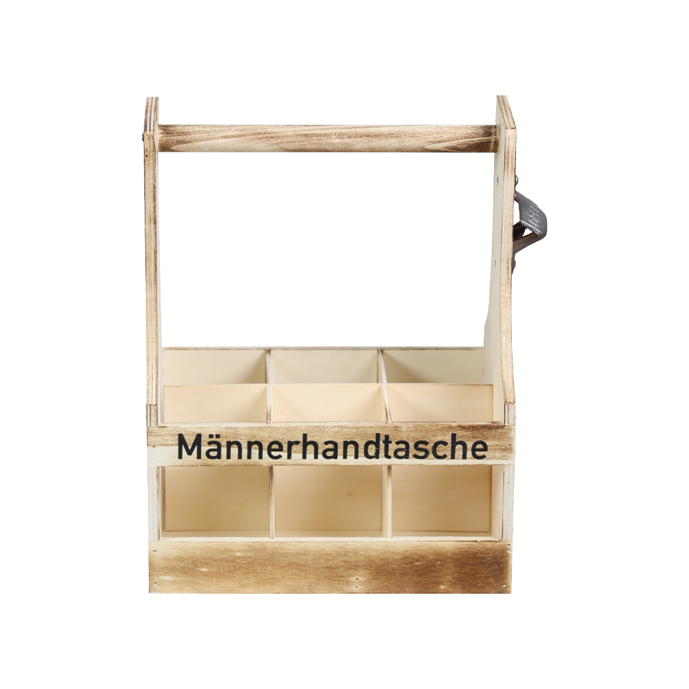 KESPER® Flaschenträger »Männerhandtasche, geflammt, Sperrholz, FSC« mit Flaschenöffner