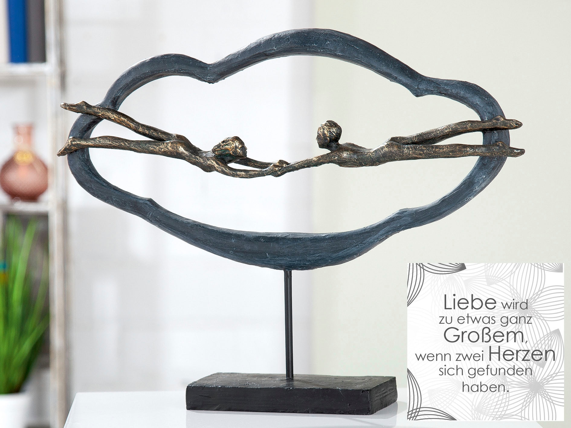 Casablanca by Gilde Dekofigur »Skulptur Love is in the air, grau«, grau günstig online kaufen