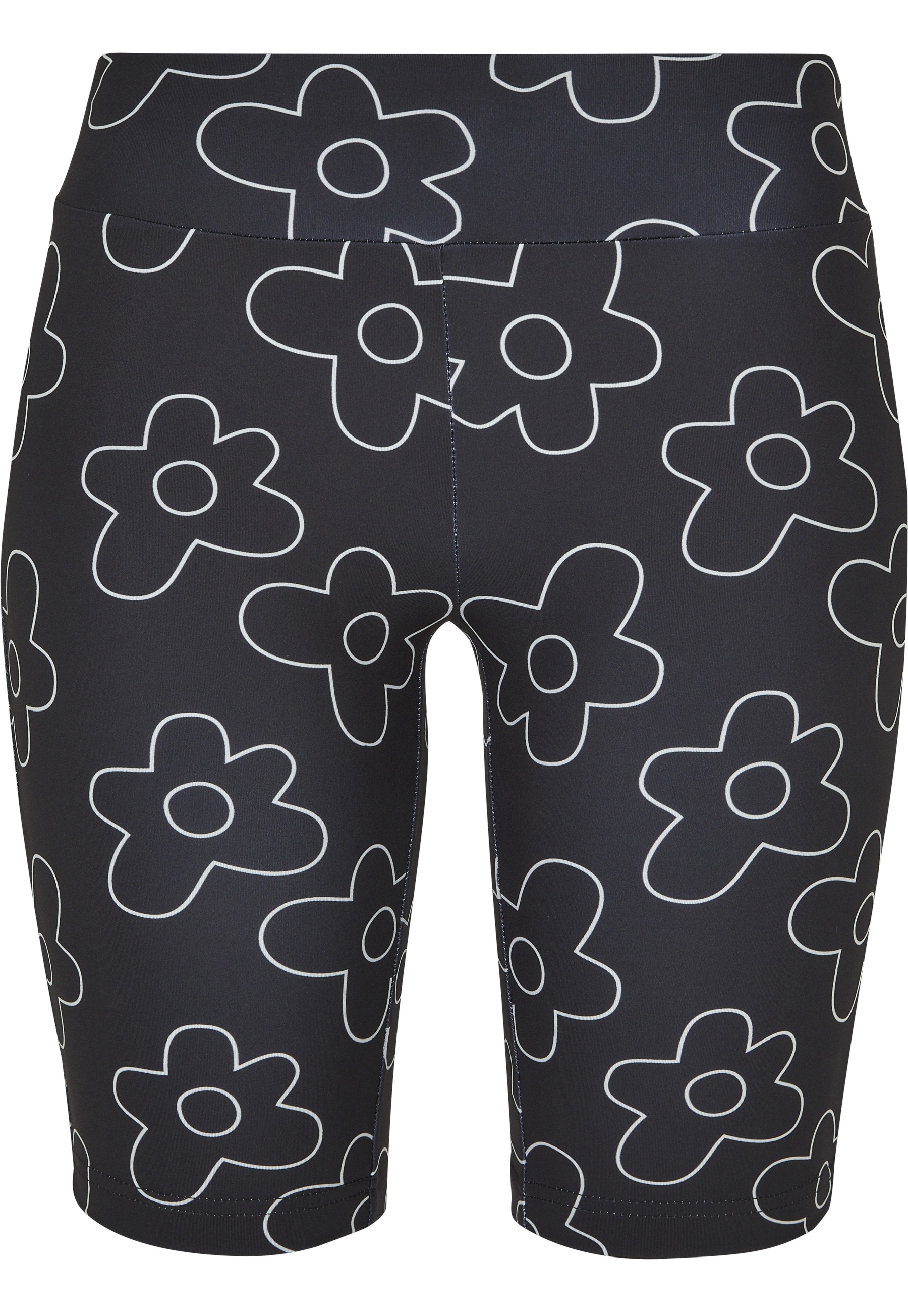 URBAN CLASSICS Radlerhose »Urban Classics Damen Ladies High Waist AOP Tech Cycle Shorts«
