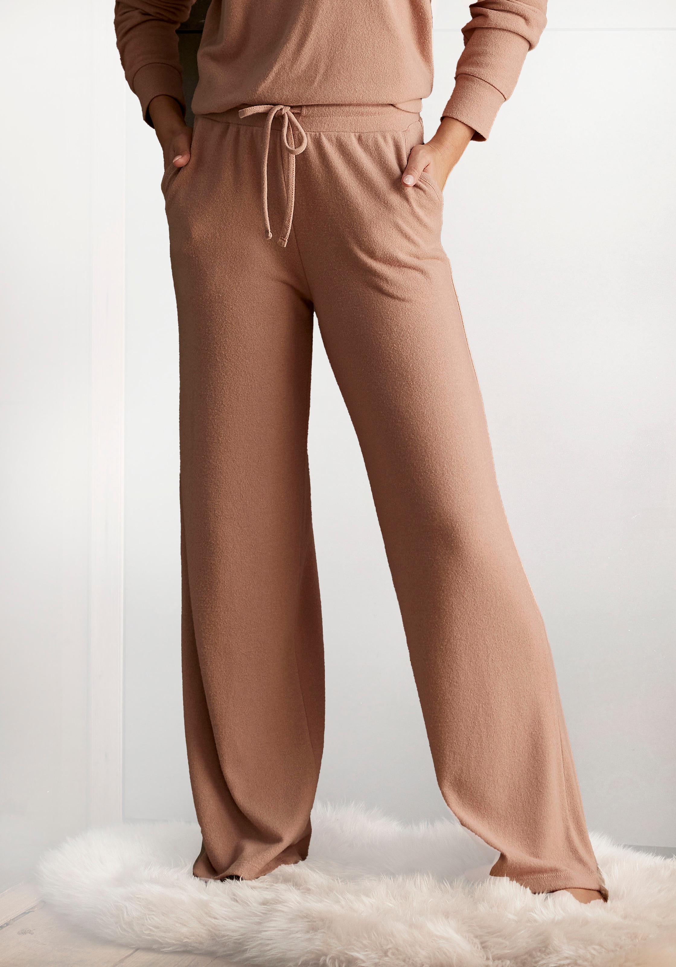 Loungehose »-Relaxhose«, mit weitem Bein, Loungewear