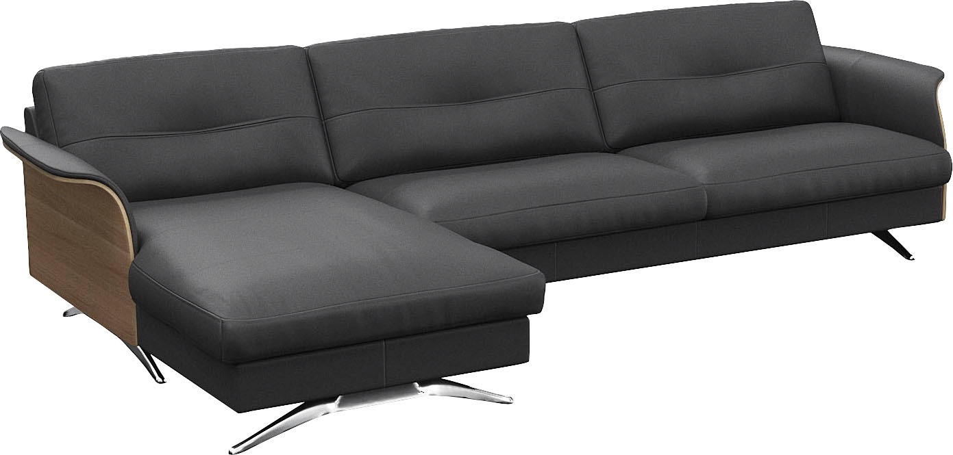 FLEXLUX Ecksofa »Glow, super bequem durch hochwertigem Sitzaufbau mit Federkern, L-Form«, Modernes skandinavisches Design